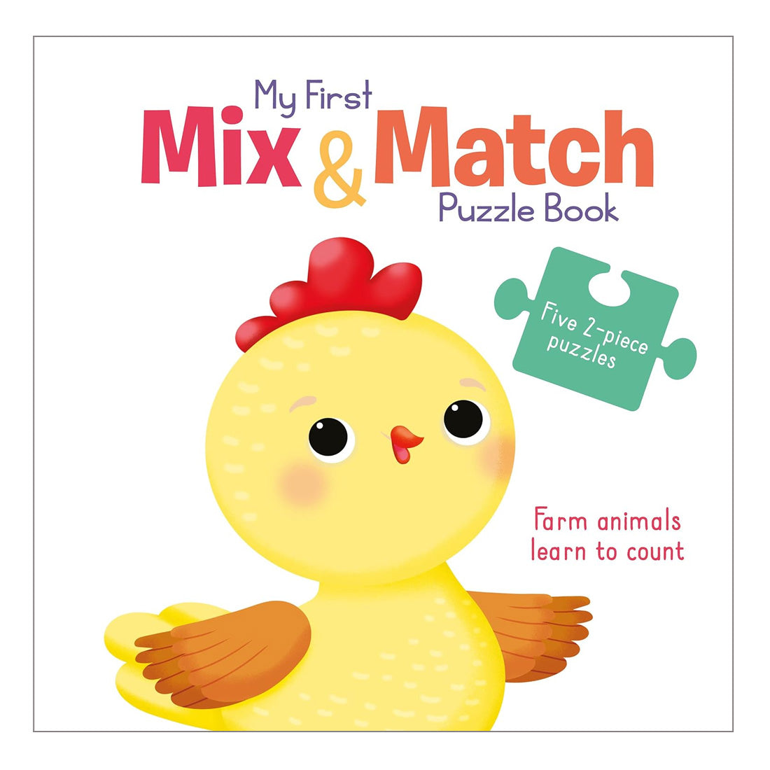 Mix & Match Puzzle Book: Farm Animals Learn To Count
