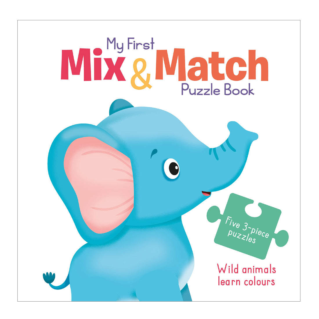 Mix & Match Puzzle Book: Wild Animals Learn Colours