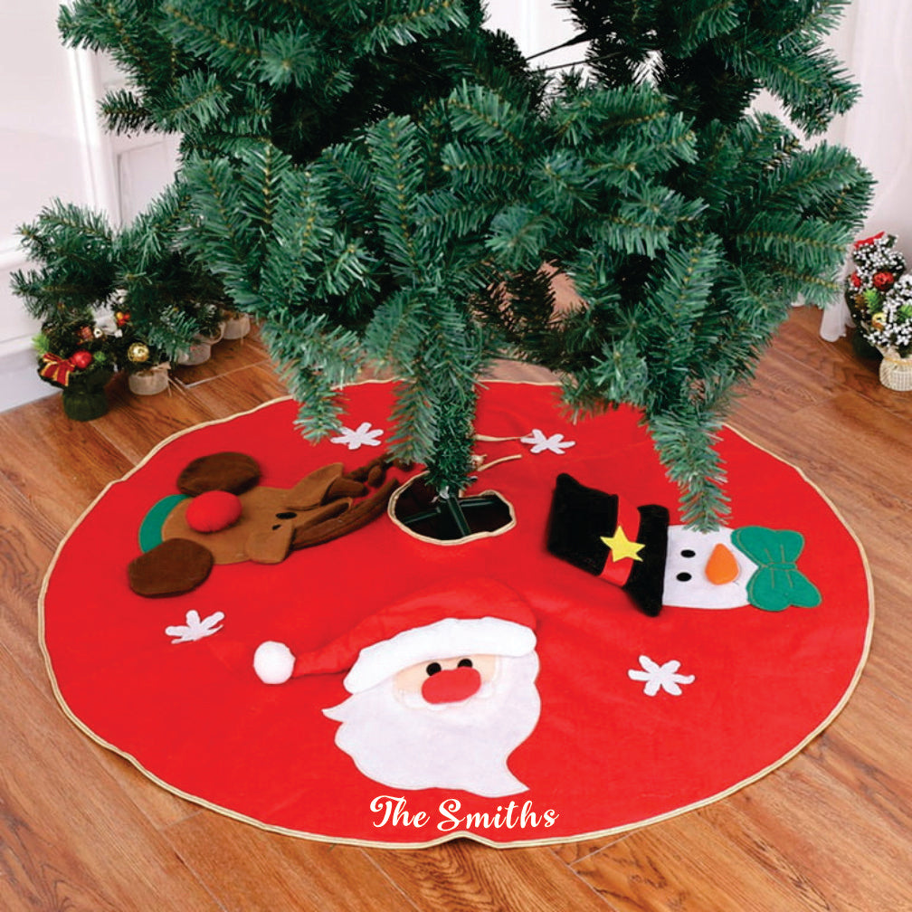 40" Tree Skirt- Santa & Friends