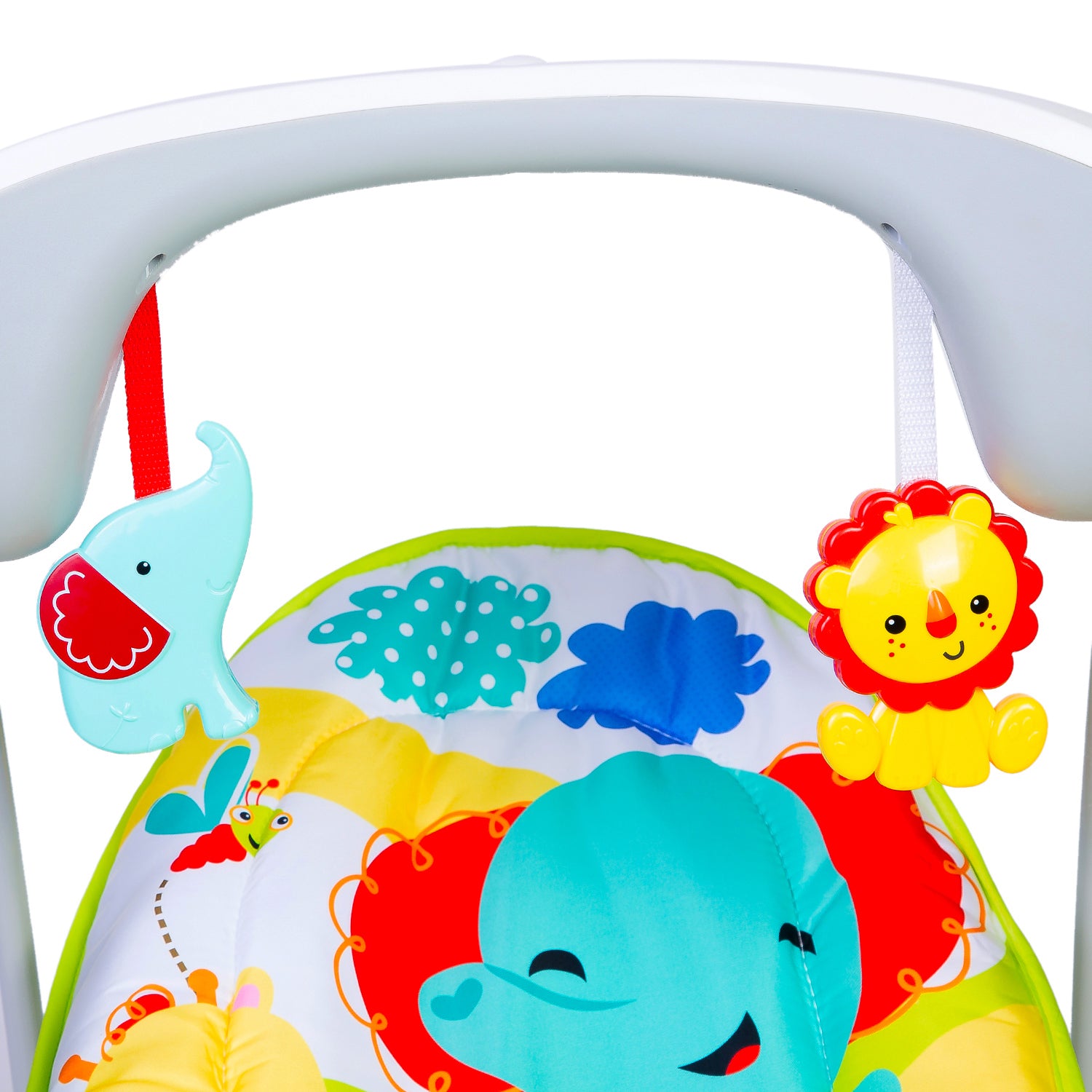 Baby Moo Bright Stars Foldable Musical Comfortable Swing Jungle Print Green