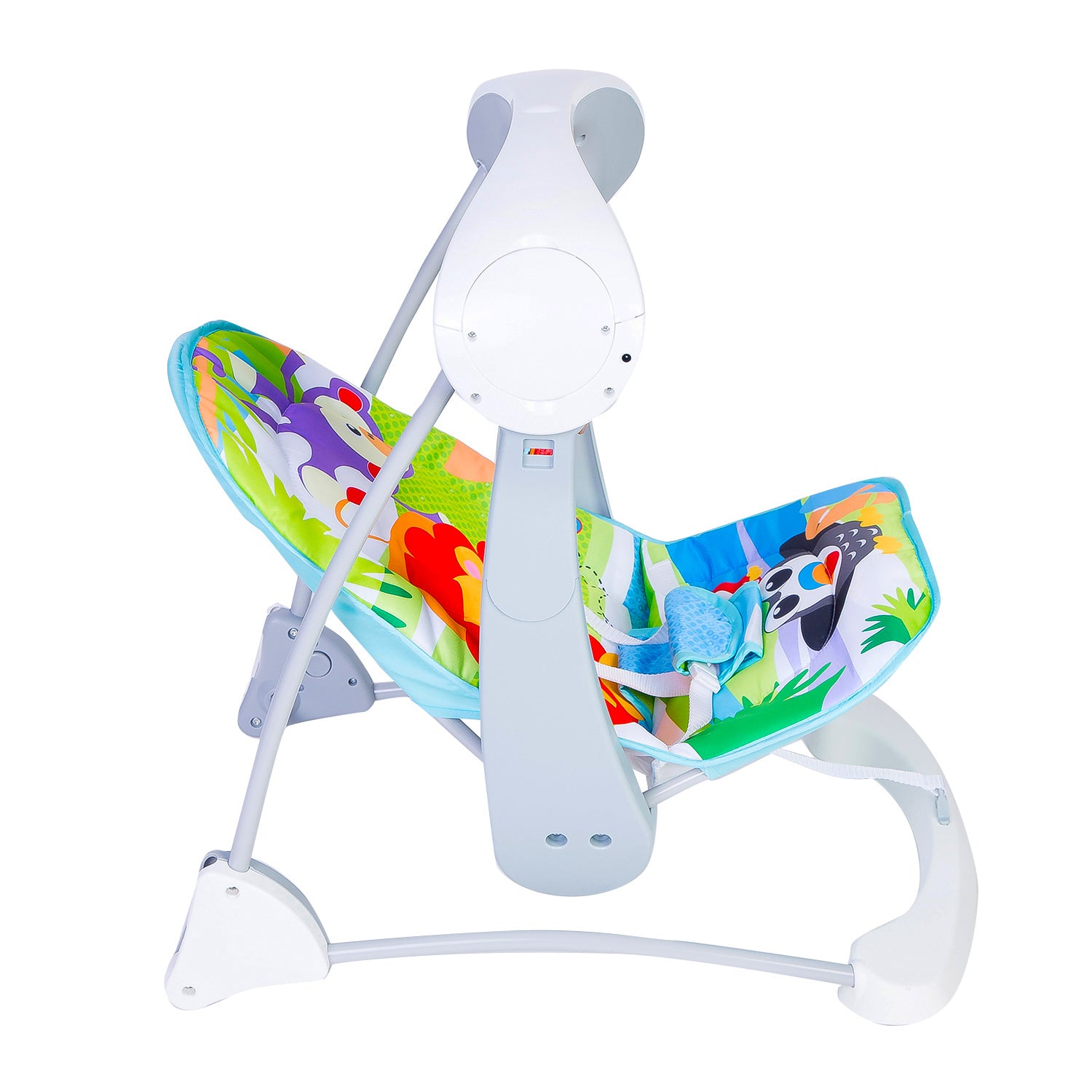 Baby Moo Bright Stars Foldable Musical Comfortable Swing Zoo Print Multicolor