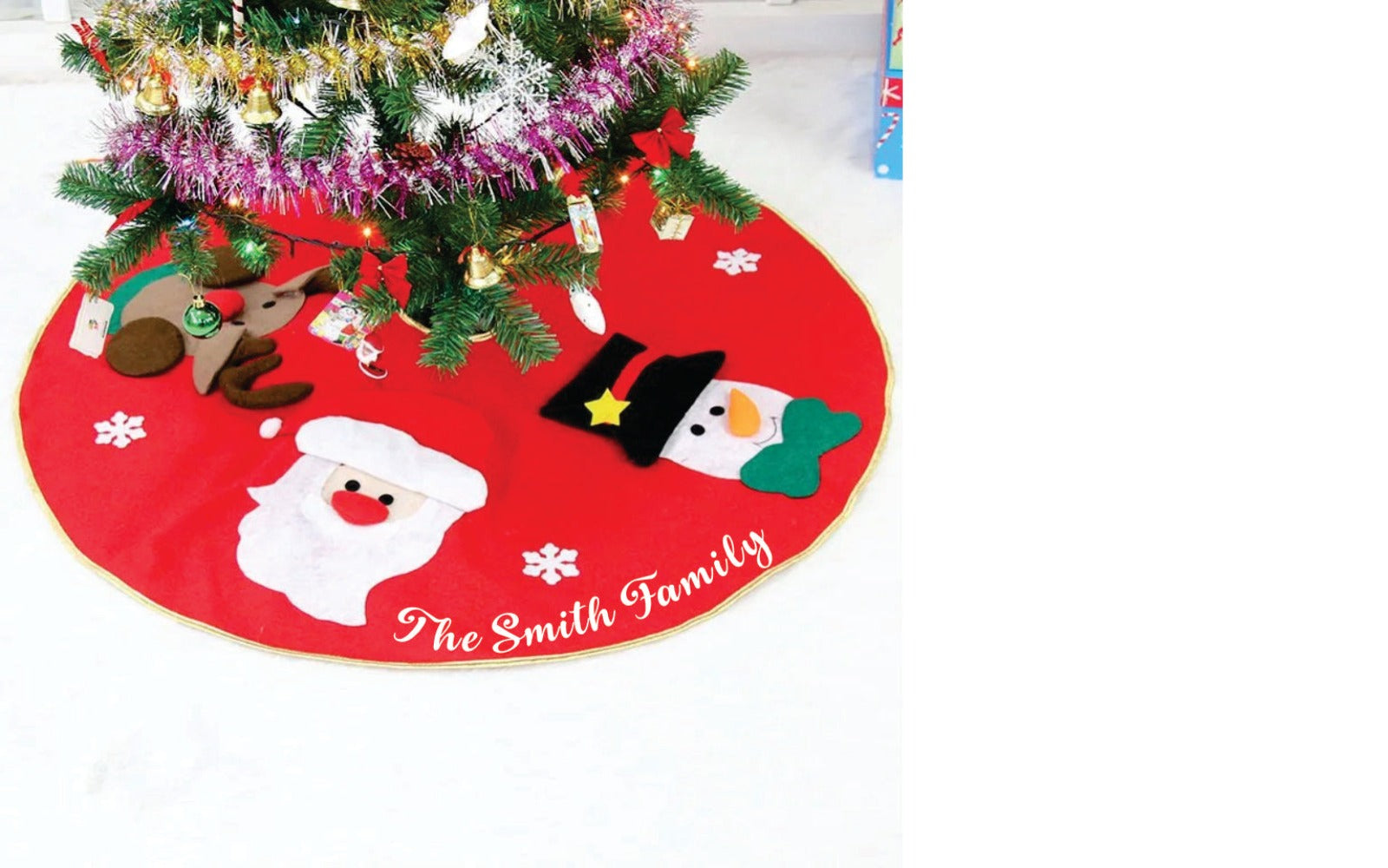 40" Tree Skirt- Santa & Friends