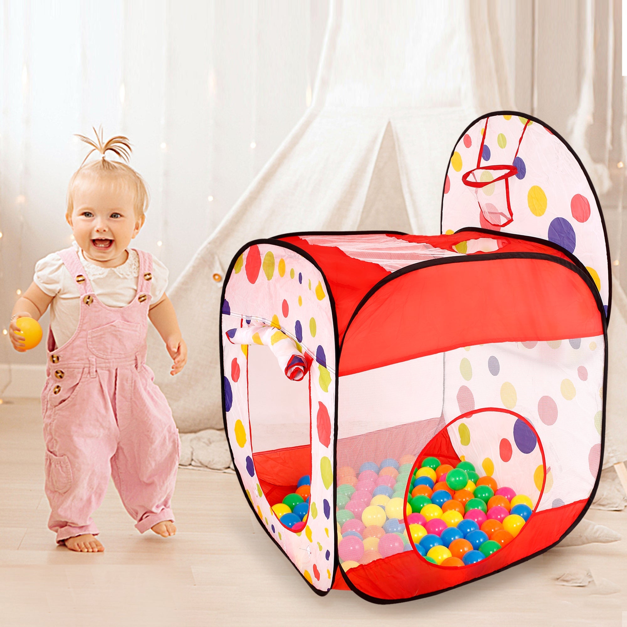 Multicolour Extra Large Foldable 100 Ball Pit Tent - Baby Moo