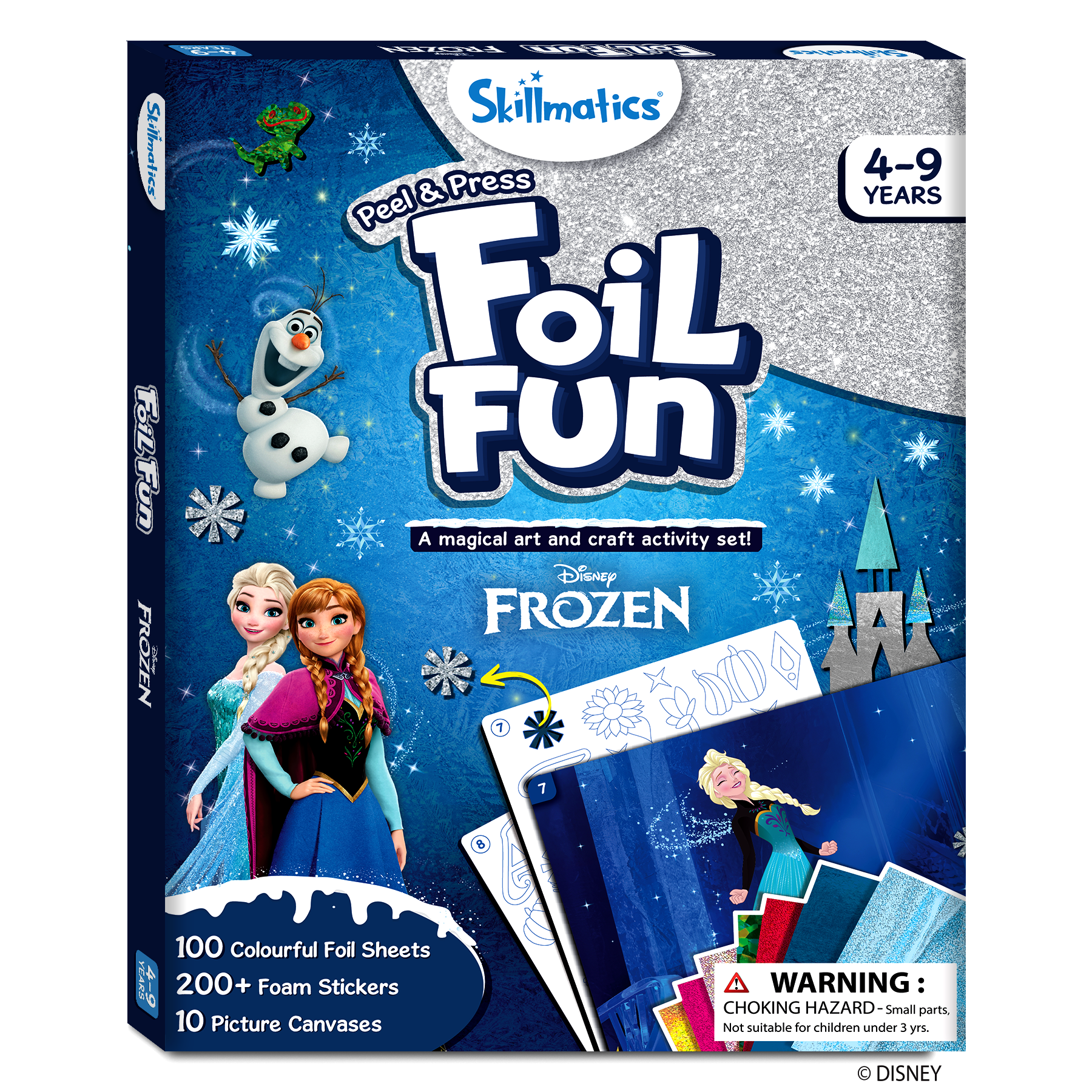 Skillmatics Foil Fun - Disney Frozen, Mess-Free Art for Kids, Craft Kits & Supplies, DIY Creative Activity, Travel Toys, Gifts for Fans of Elsa, Anna, Olaff, Girls, Boys, Ages 4, 5, 6, 7, 8, 9