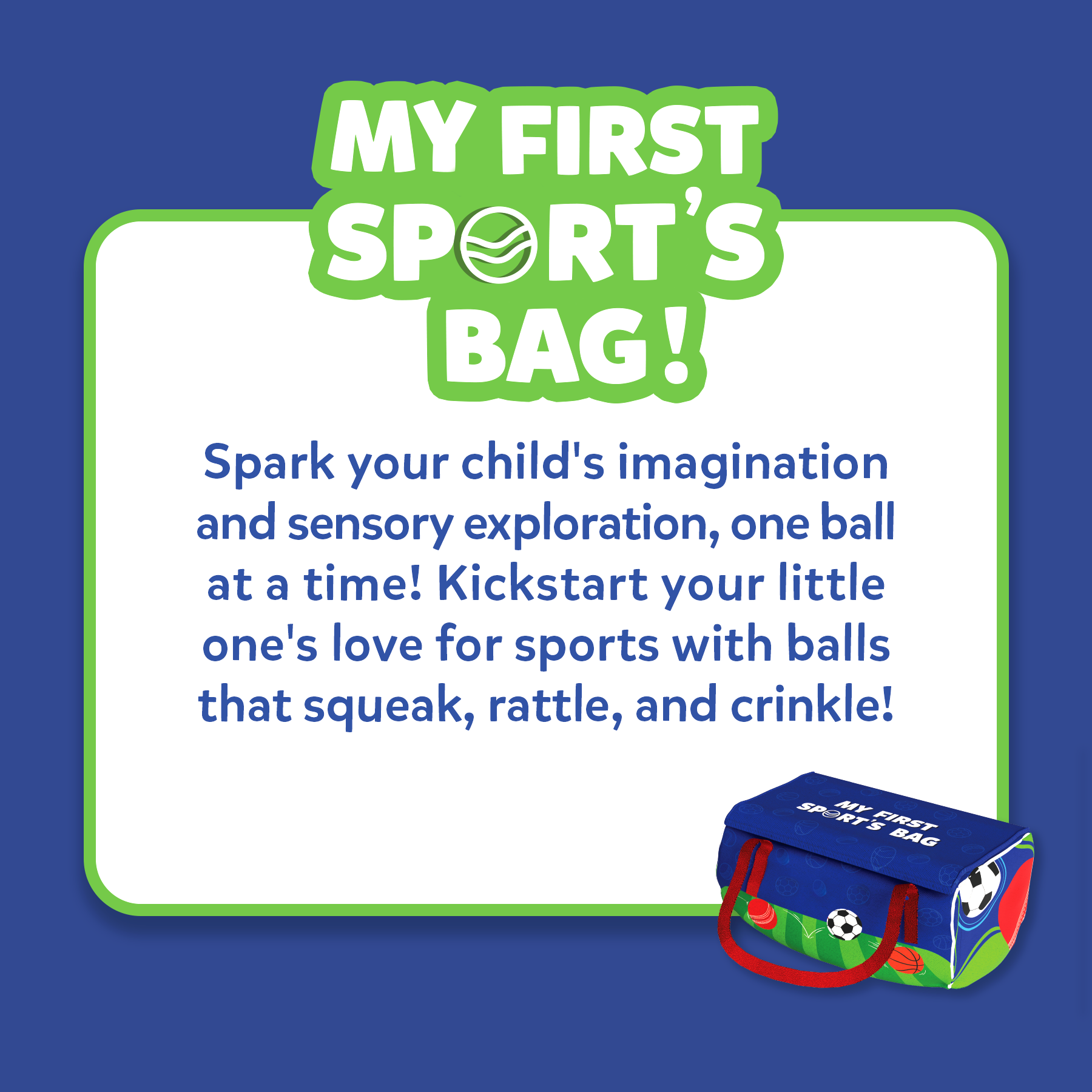 Skillmatics Plush Sports Bag Playset for Babies (3 Pc)