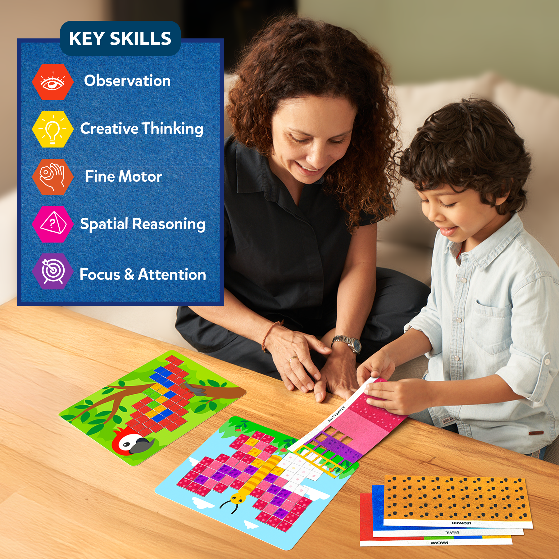 Skillmatics Art Activity - Reusable Mosaic 3D Craft Kit