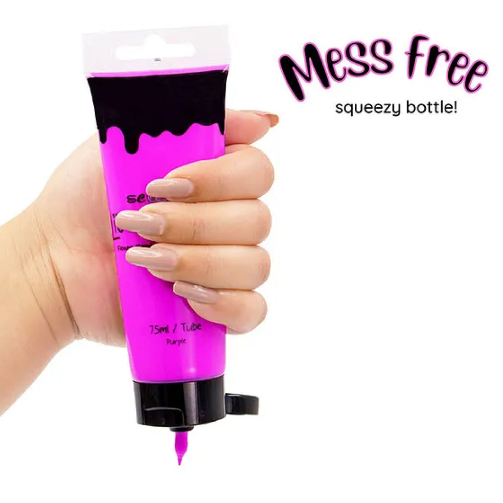 Little Fingers Flouro Rainbow Finger Paint Tubes(Set Of 6)