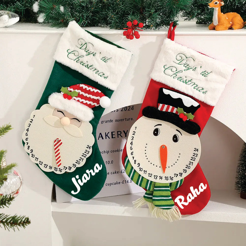 Festive Countdown Treasure Stockings (Set of 2)