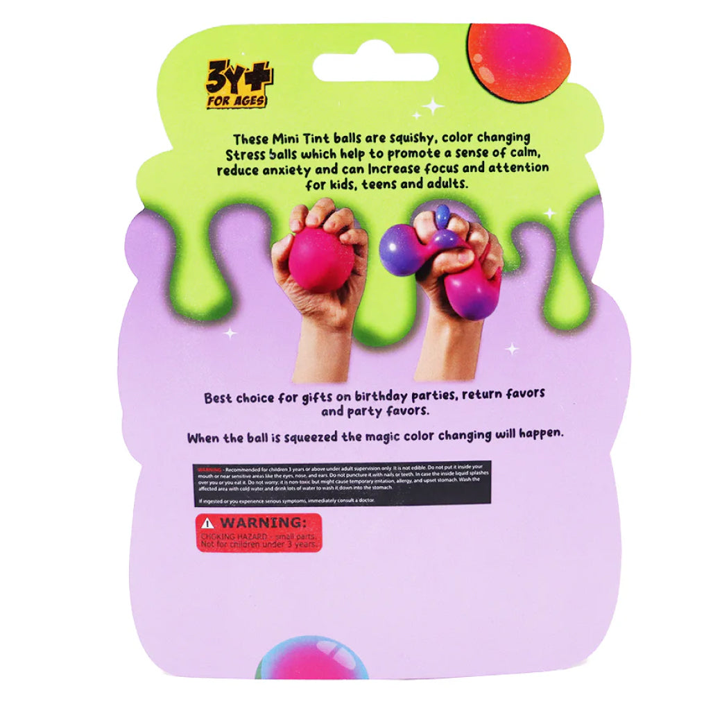 Scoobies Mini Tint Balls: Color-Changing Squishy Balls Set of 4 Balls (Pink, Blue, Purple & Green)