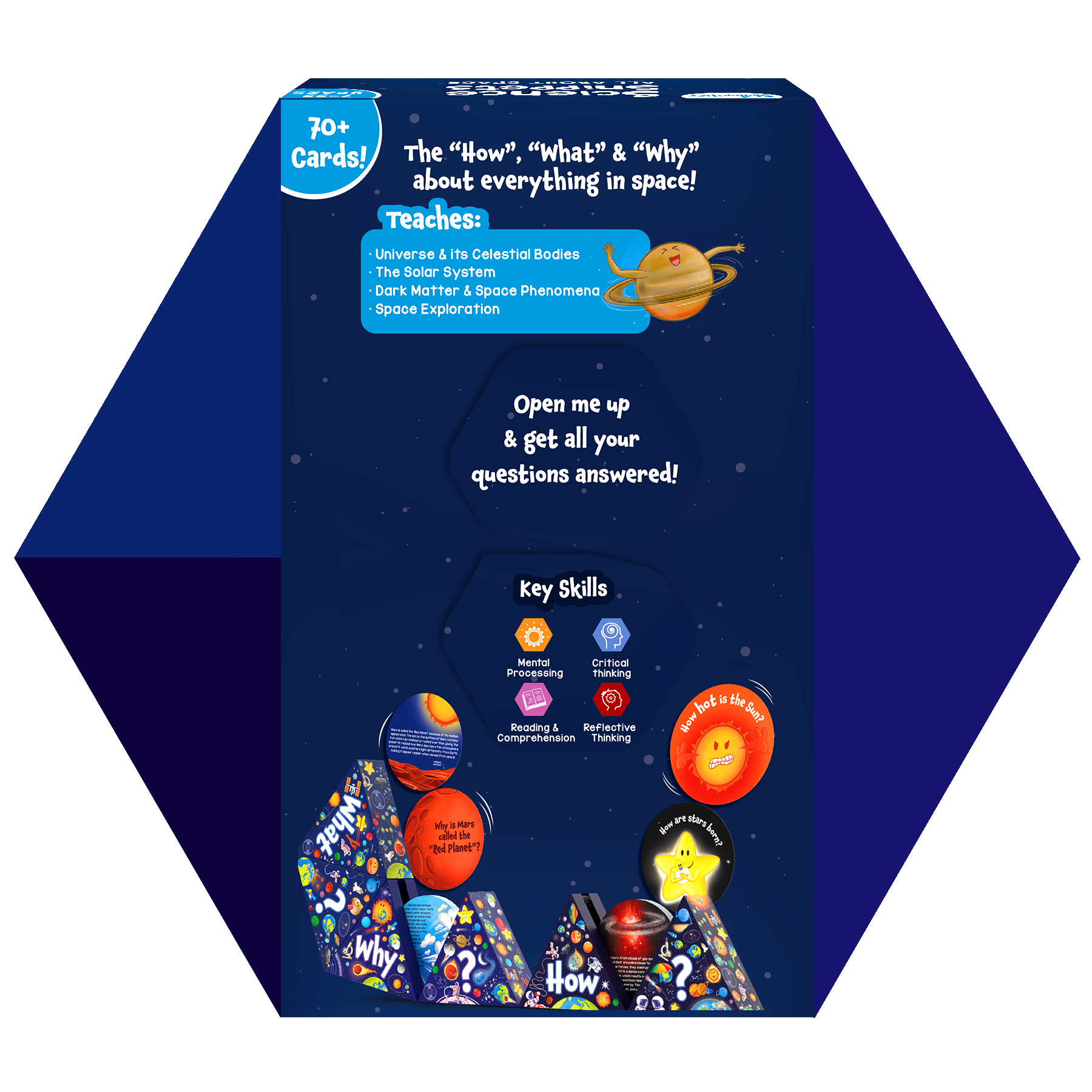 Skillmatics Science Snippets Space Kit - STEM Learning Resource & Educational Toys for Boys & Girls, 70+ Double-Sided Interactive Cards, Gifts for Ages 7, 8, 9 & Up