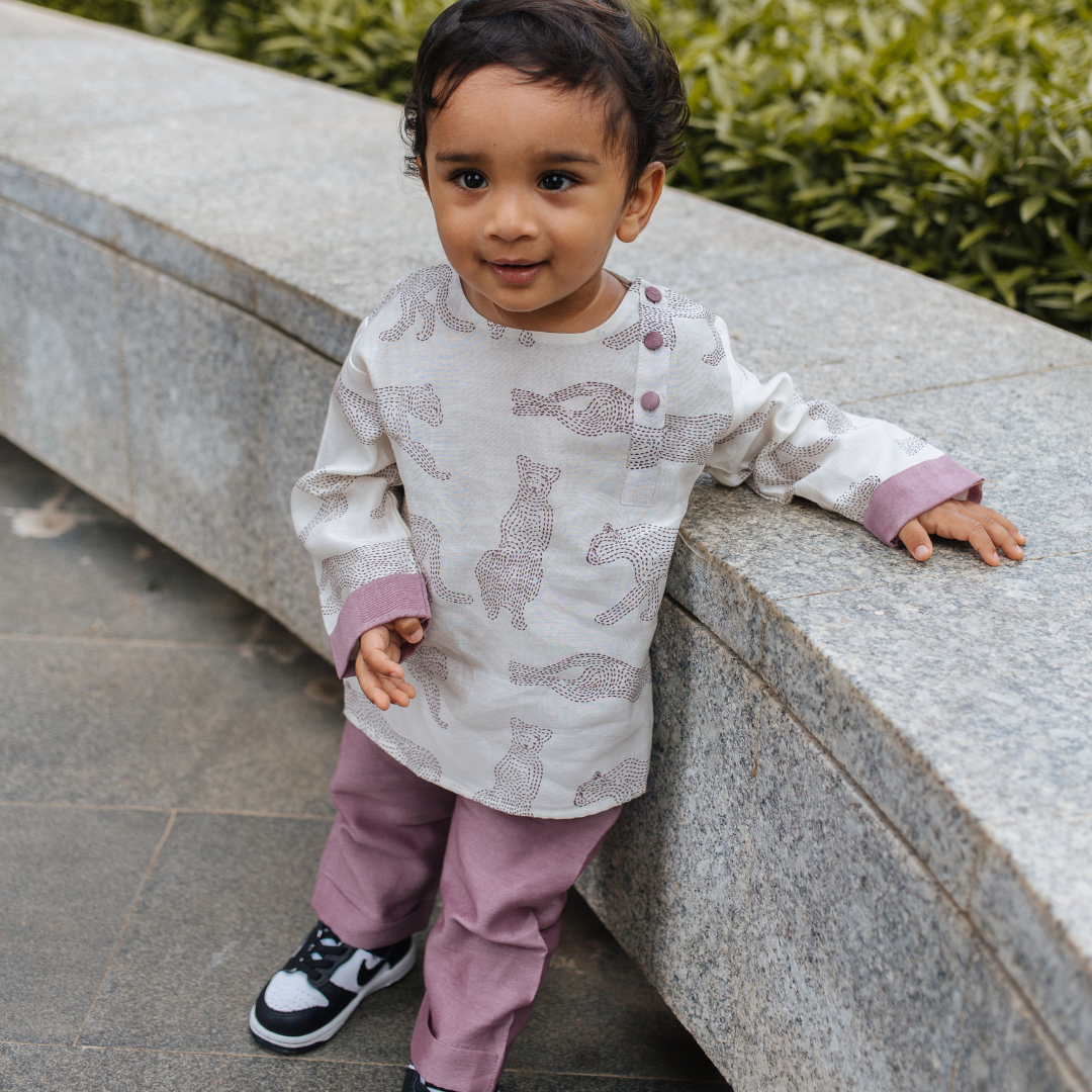 Chanderi Kurta Pyjama Set