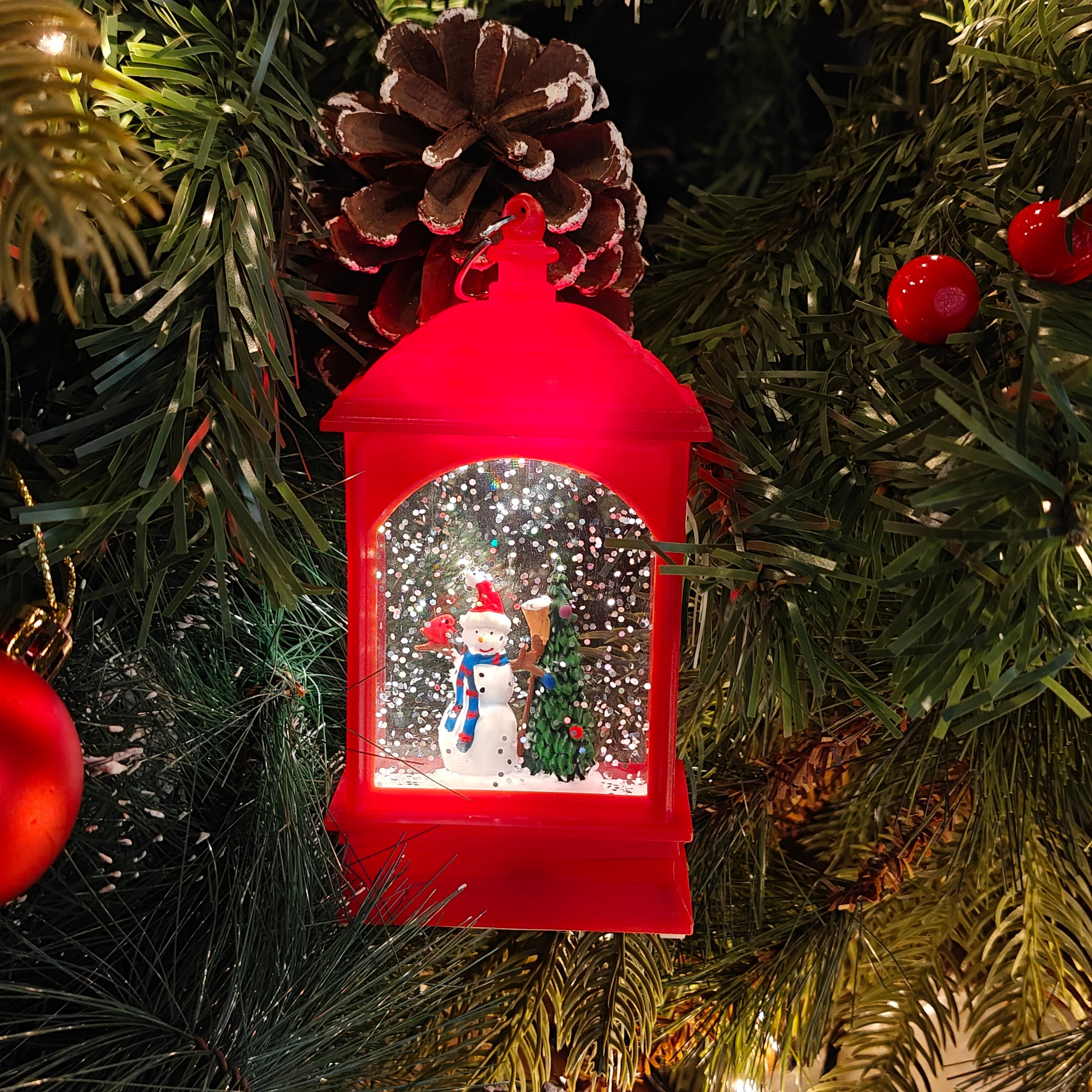 Light-Up Snowman Lantern