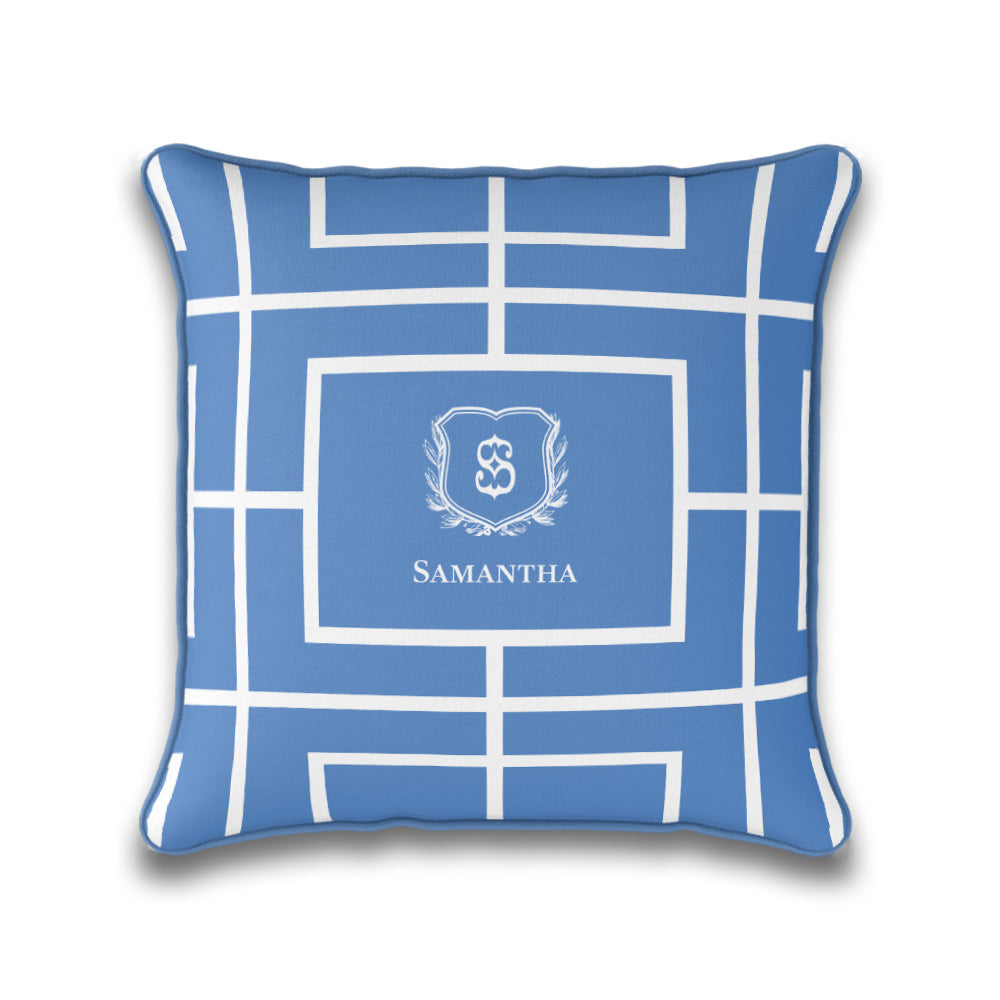 Nautical Grid Cushion Cover