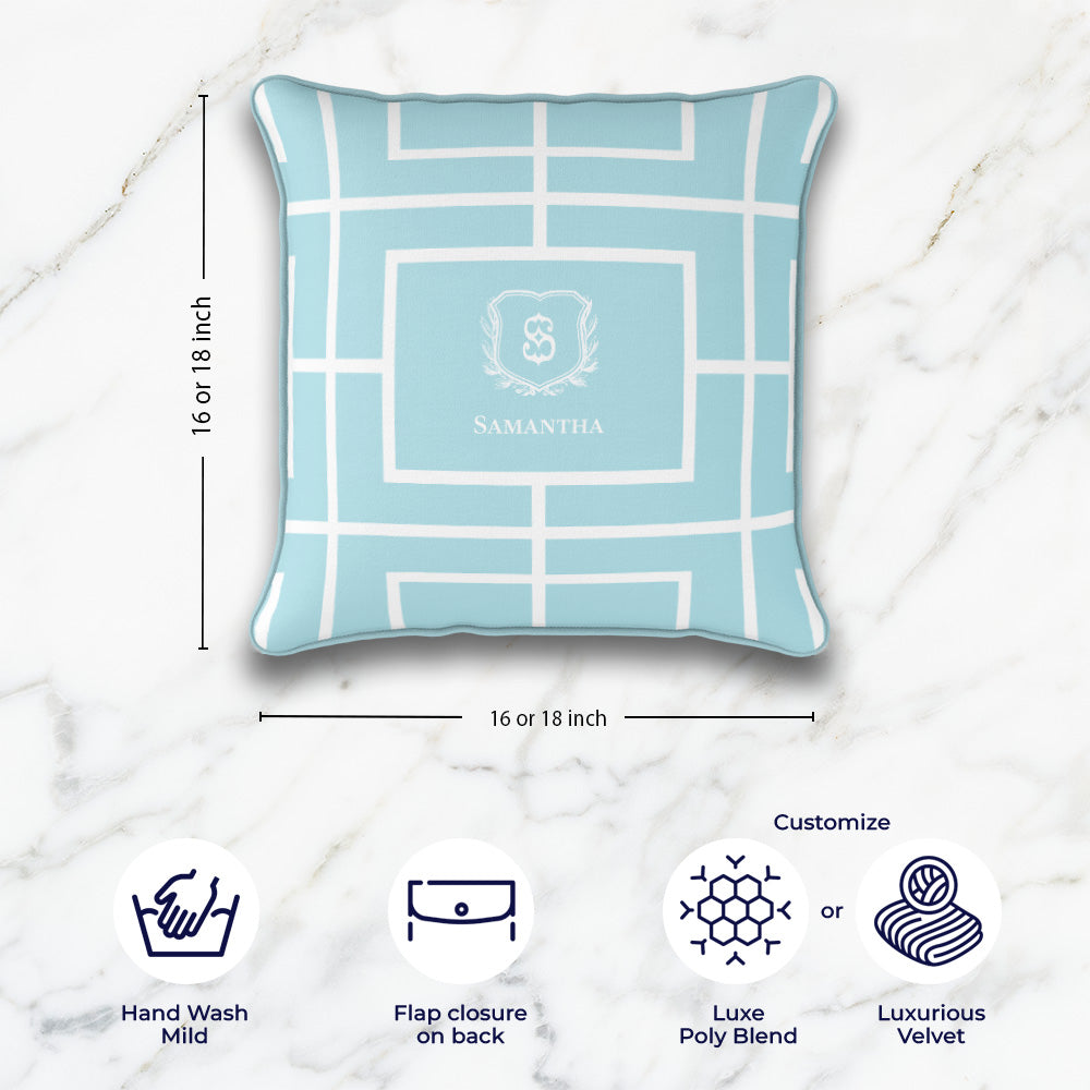 Nautical Grid Cushion Cover