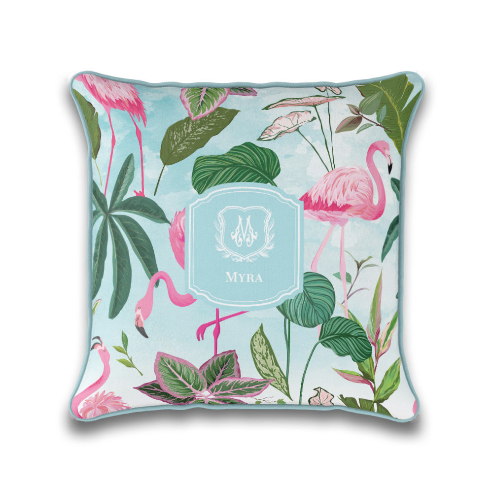 Flamingo Foliage Cushion Cover