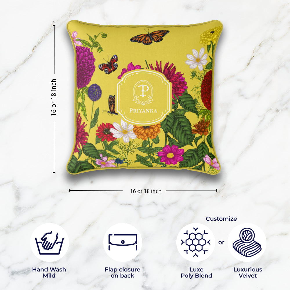 Floral Flutter Cushion Cover