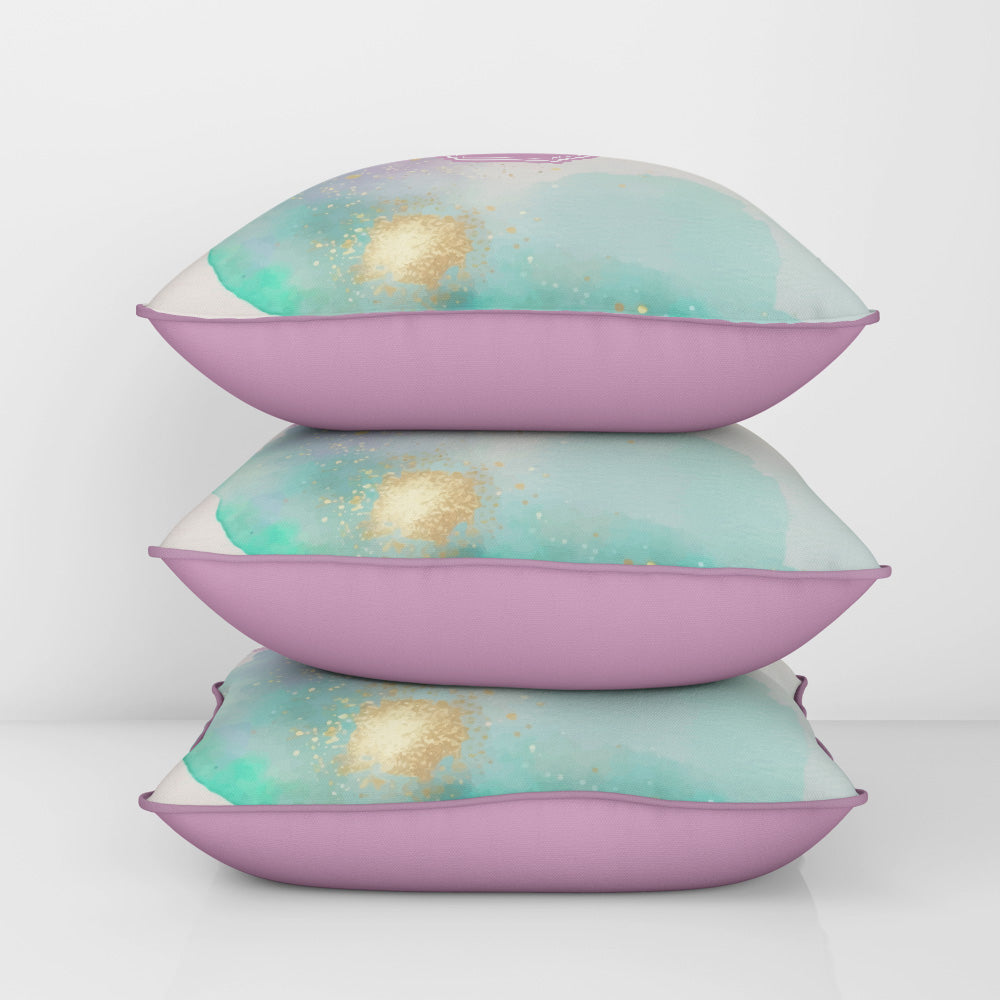 Gilded Strokes Cushion Cover