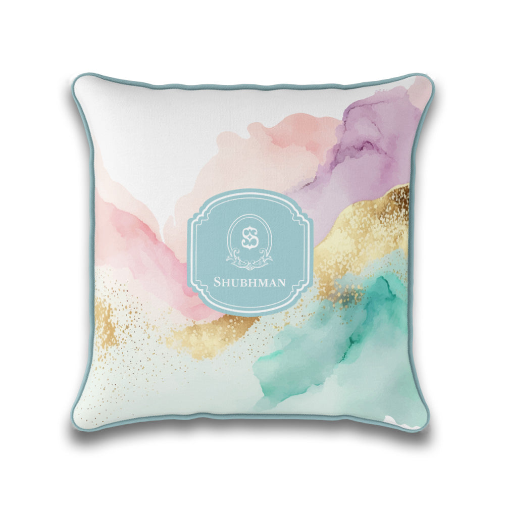 Gilded Strokes Cushion Cover