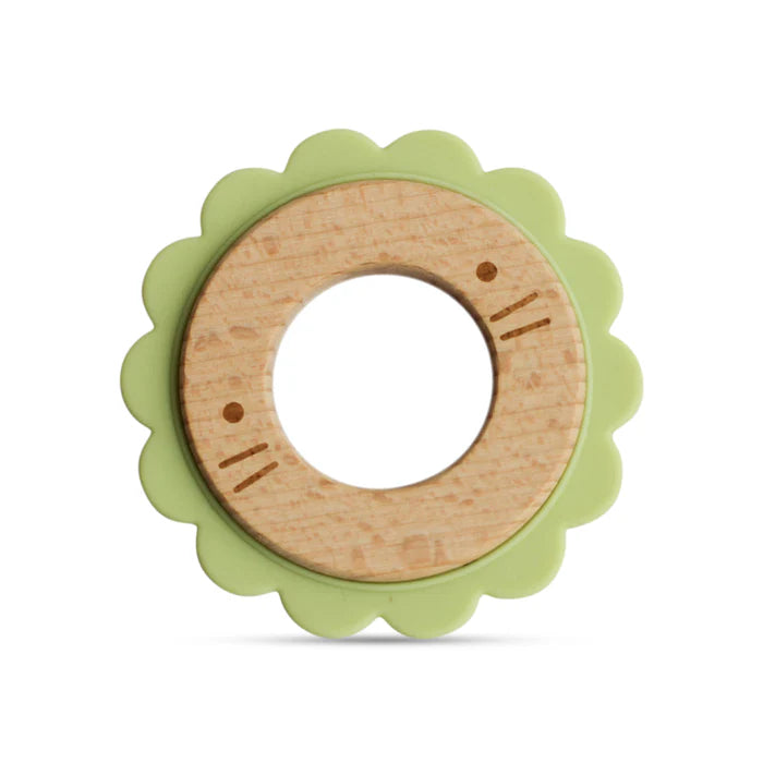 Wood + Silicone Disc Teether Toy
