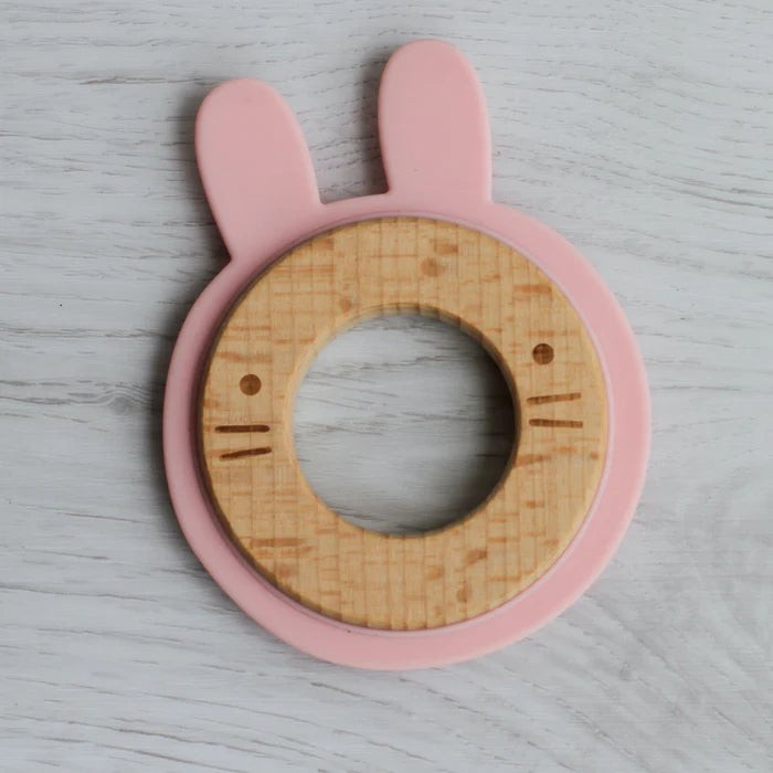 Wood + Silicone Disc Teether Toy