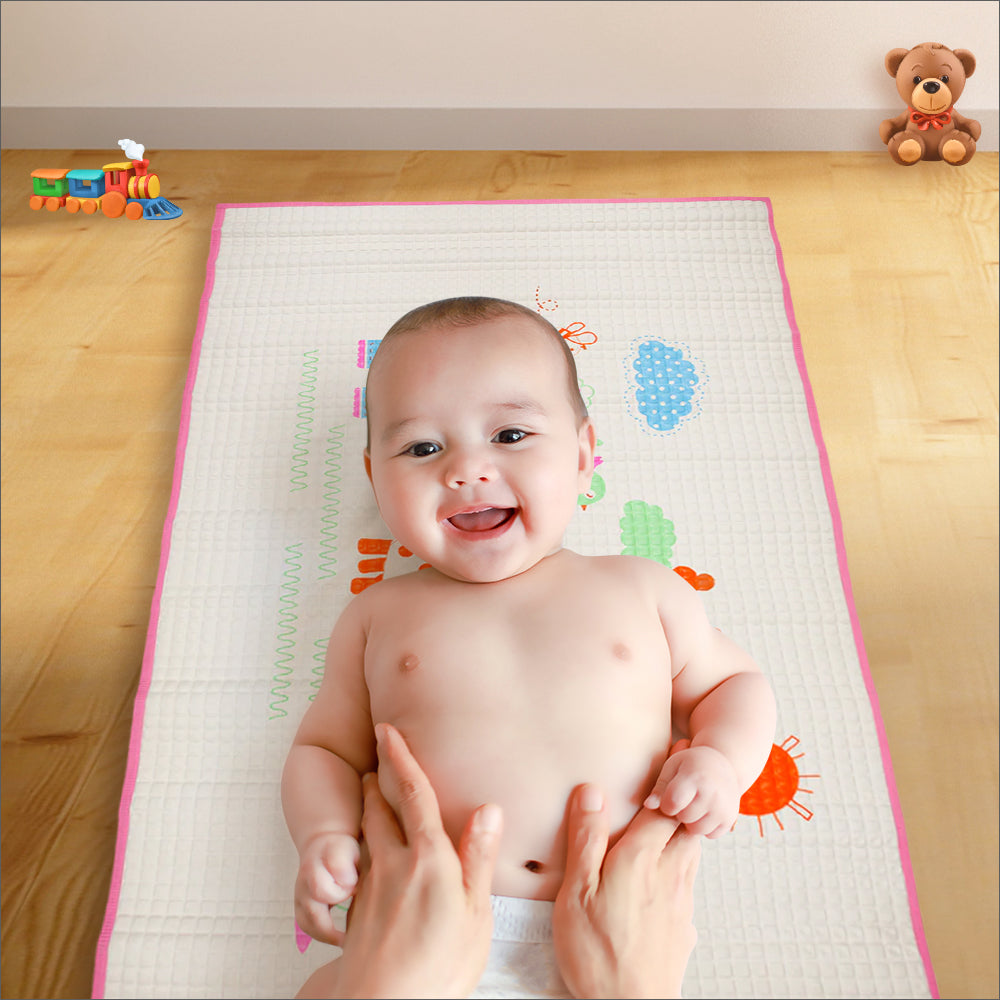 I Love Animals Pink Air Filled Waterproof Massage Mat