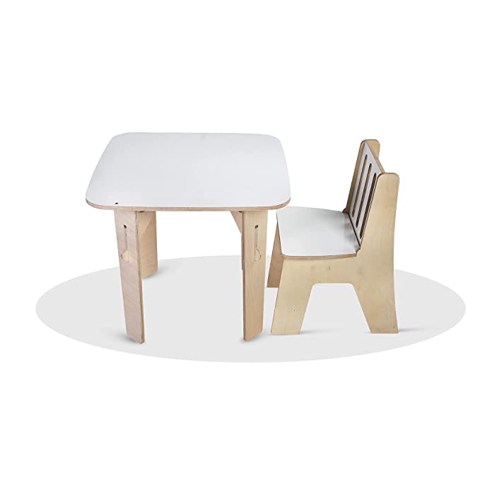 SWEN Wooden Straight Table And Chair AMBER & ASHER