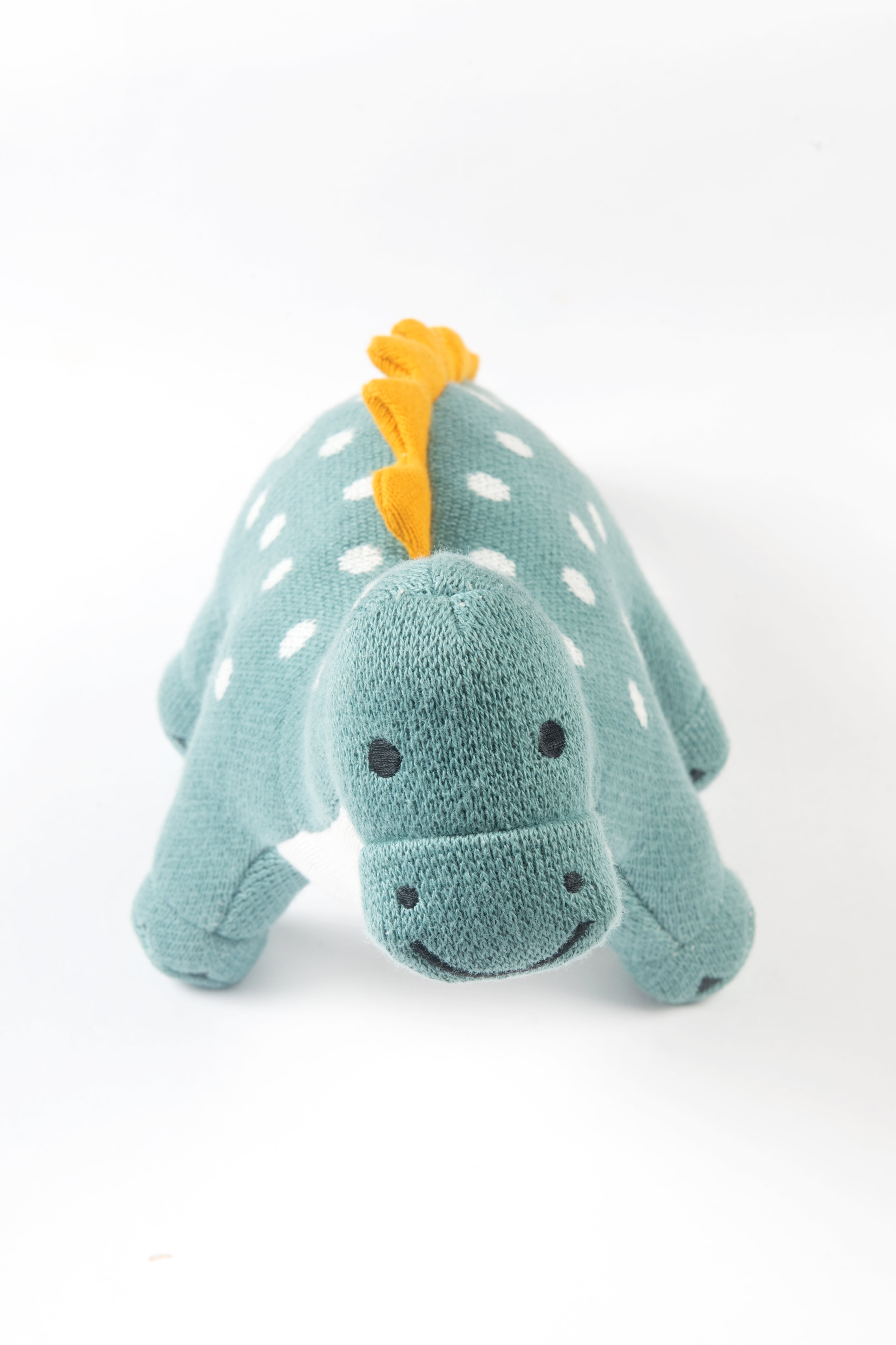 Dippy the Dino | Knitted Cotton Animal Plush Toy for Kids