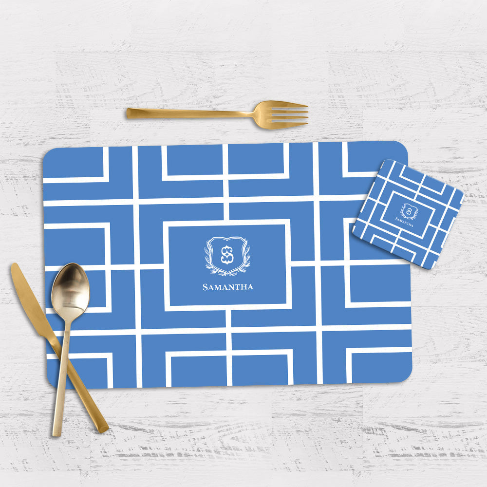 Nautical Grid Tableware Set