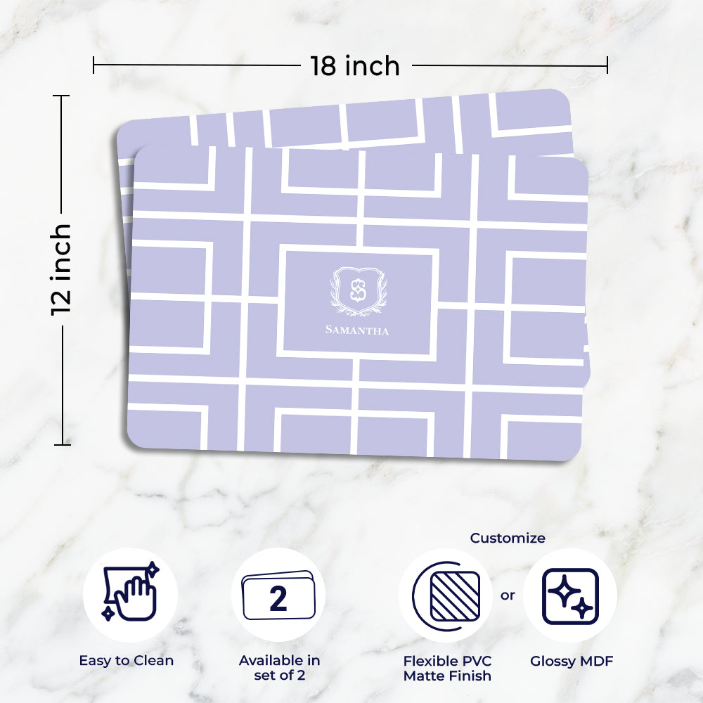 Nautical Grid Tableware Set