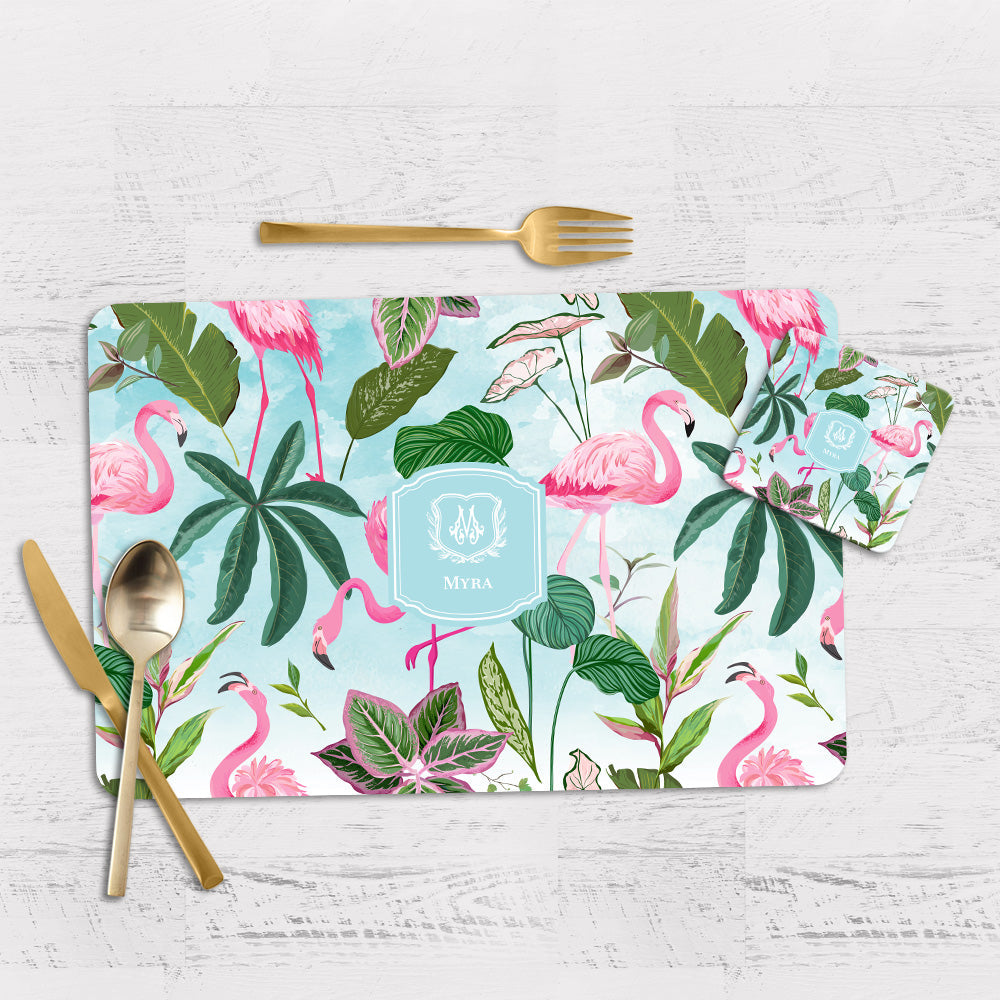 Flamingo Foliage Tableware Set