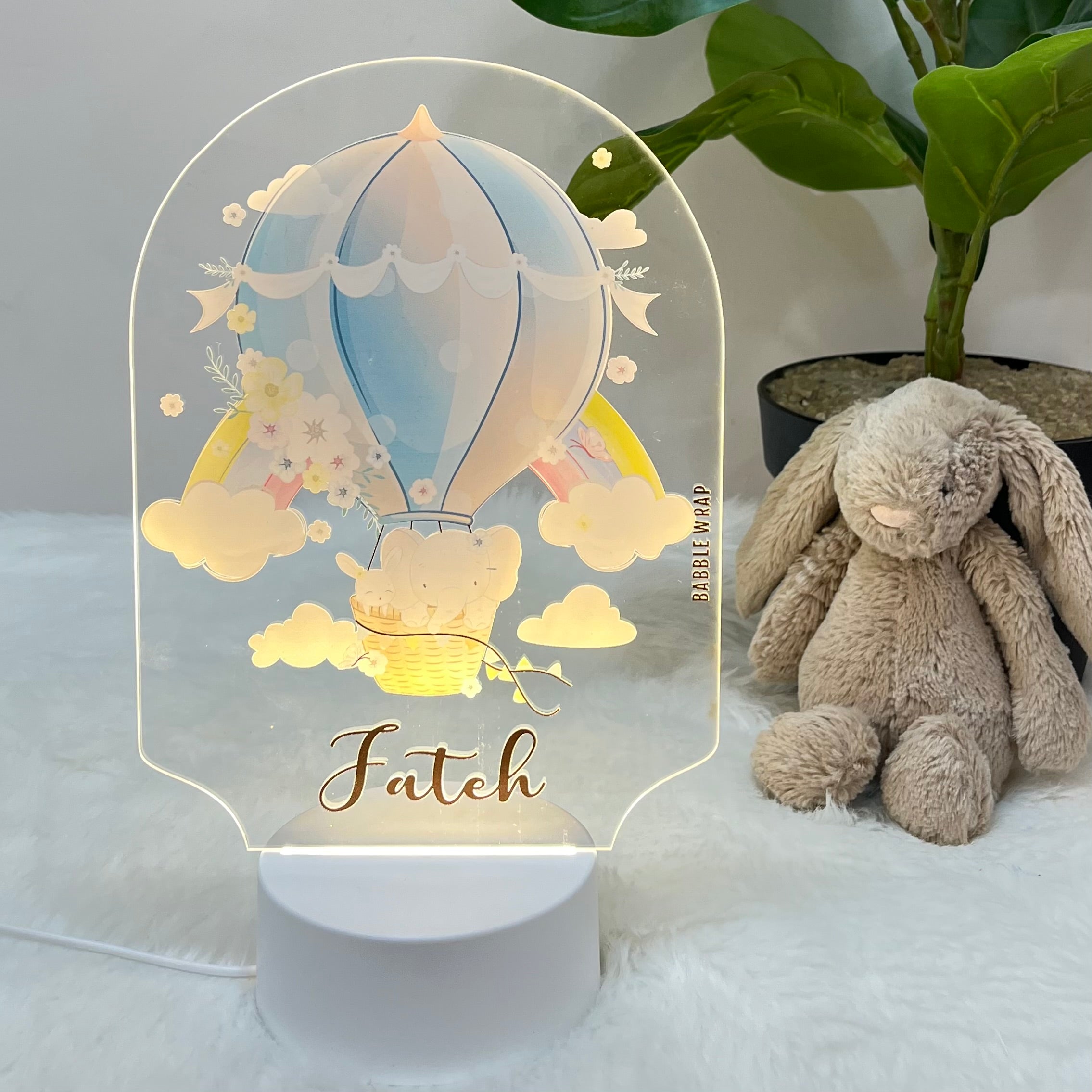 Acrylic LED Night Lamp - Hot Air Radiance