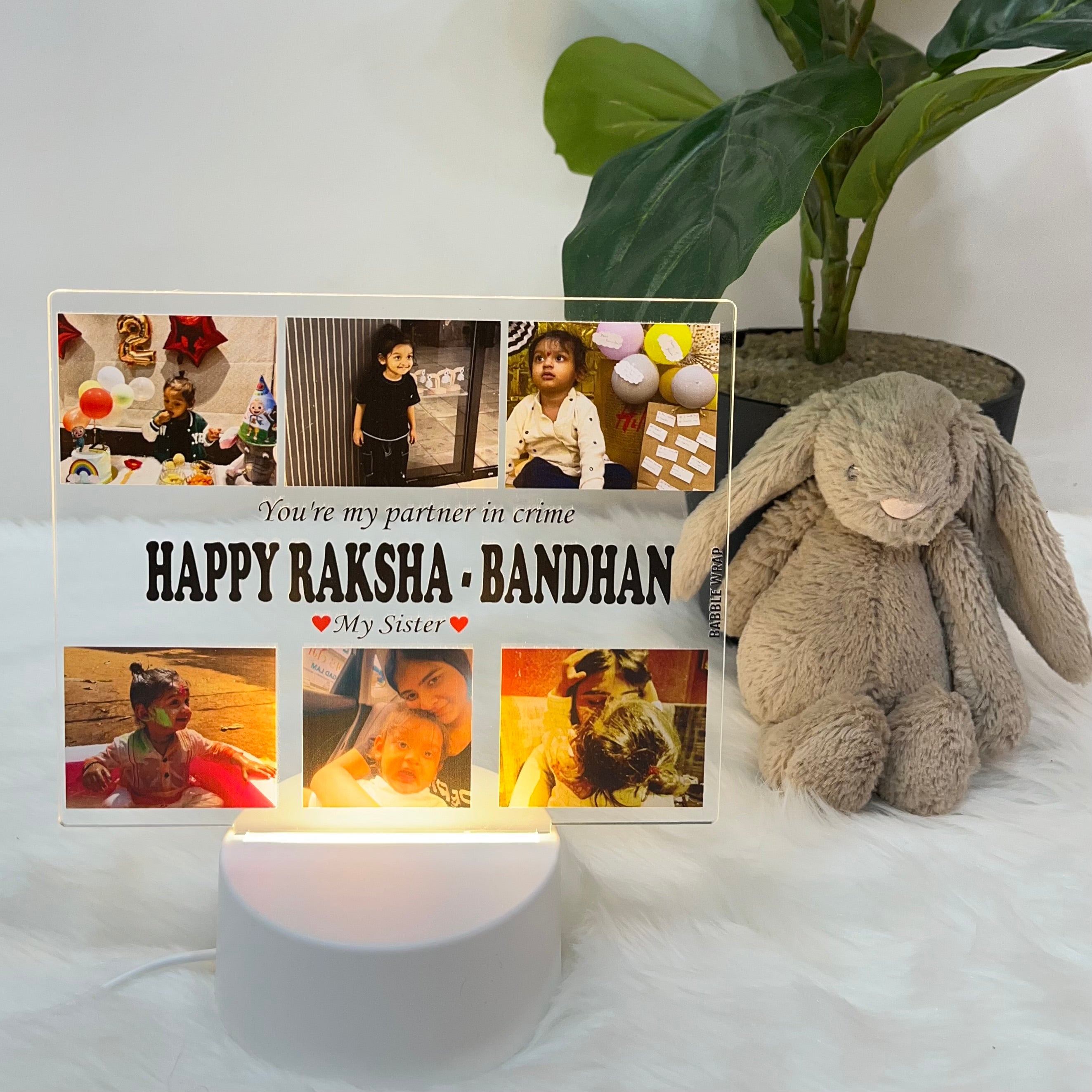 Babble Wrap Acrylic Night Lamp for Sister