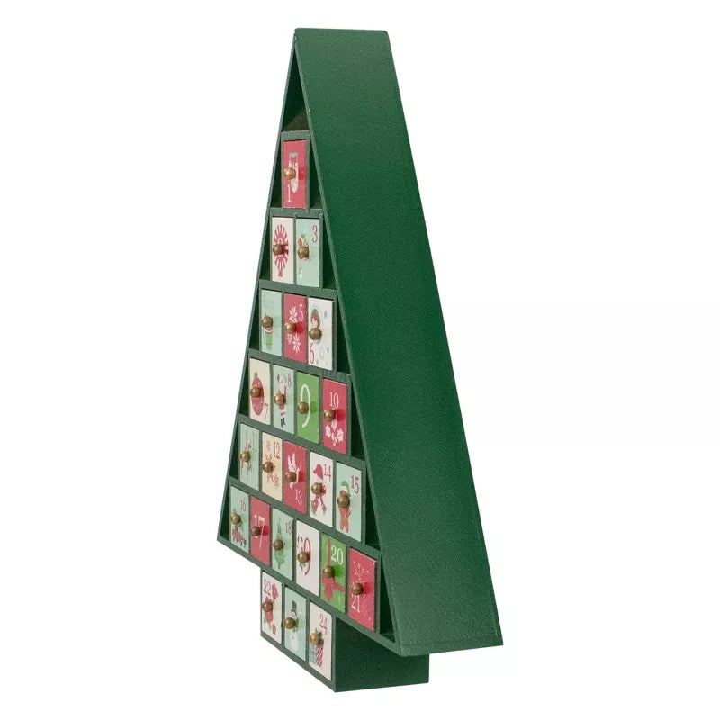 Wooden Advent Calendar (Green Tree of Treasures)