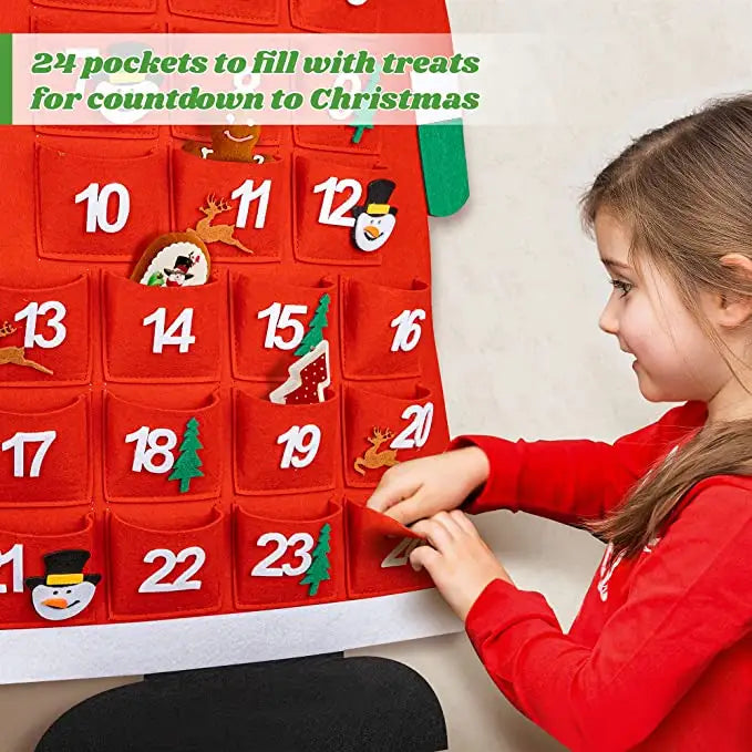 45" Felt Advent Calendar (Santa's Daily Delights)