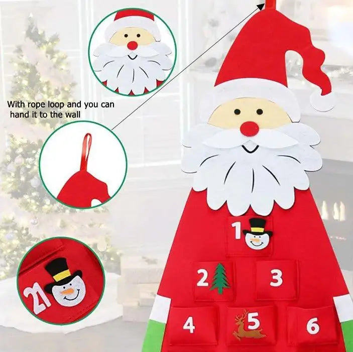 45" Felt Advent Calendar (Santa's Daily Delights)