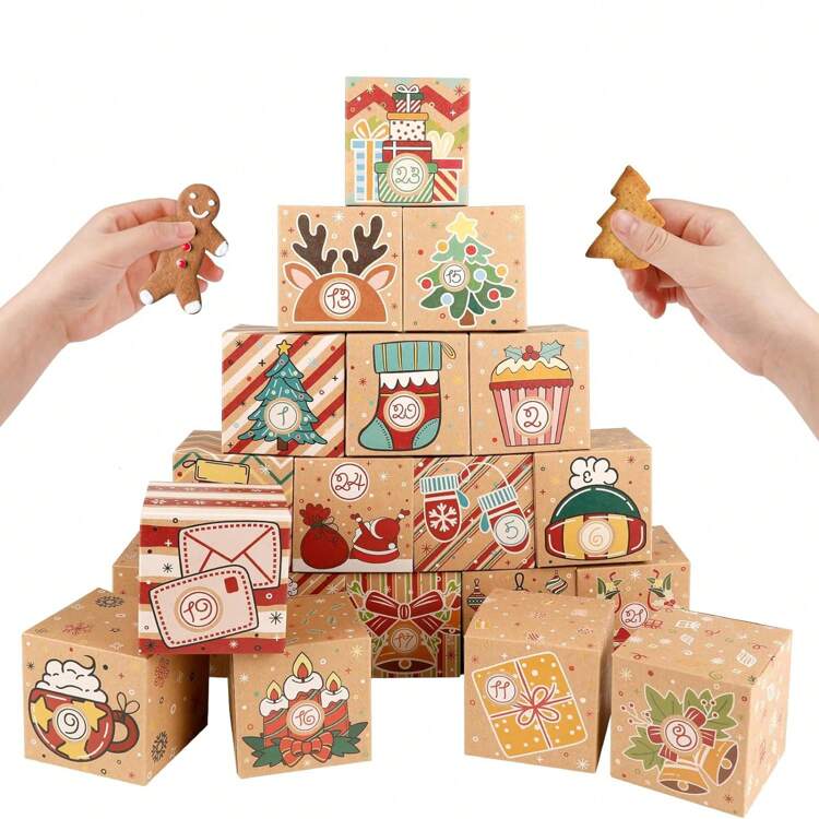 Advent Calendar (24 Gift Boxes)(Natural)