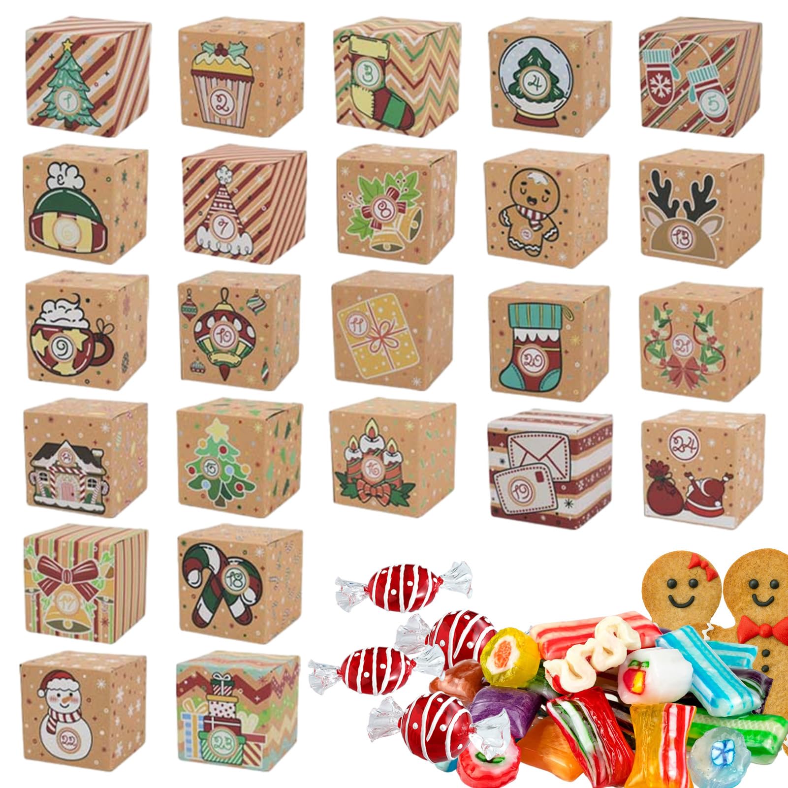 Advent Calendar (24 Gift Boxes)(Natural)