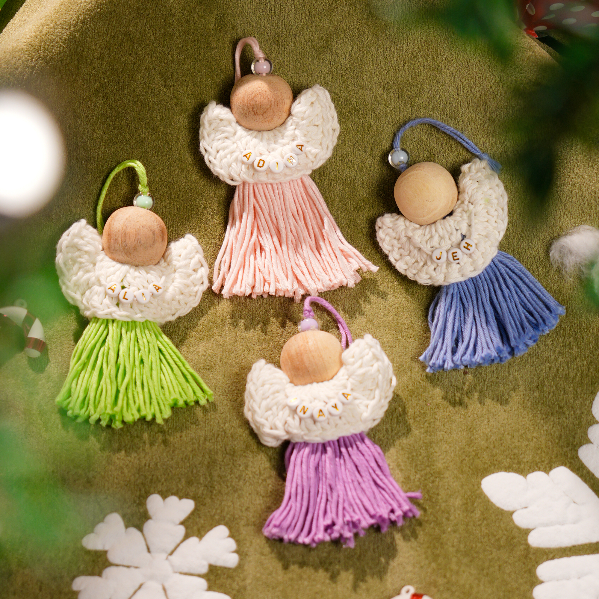 Personalised Crochet Angel Ornament