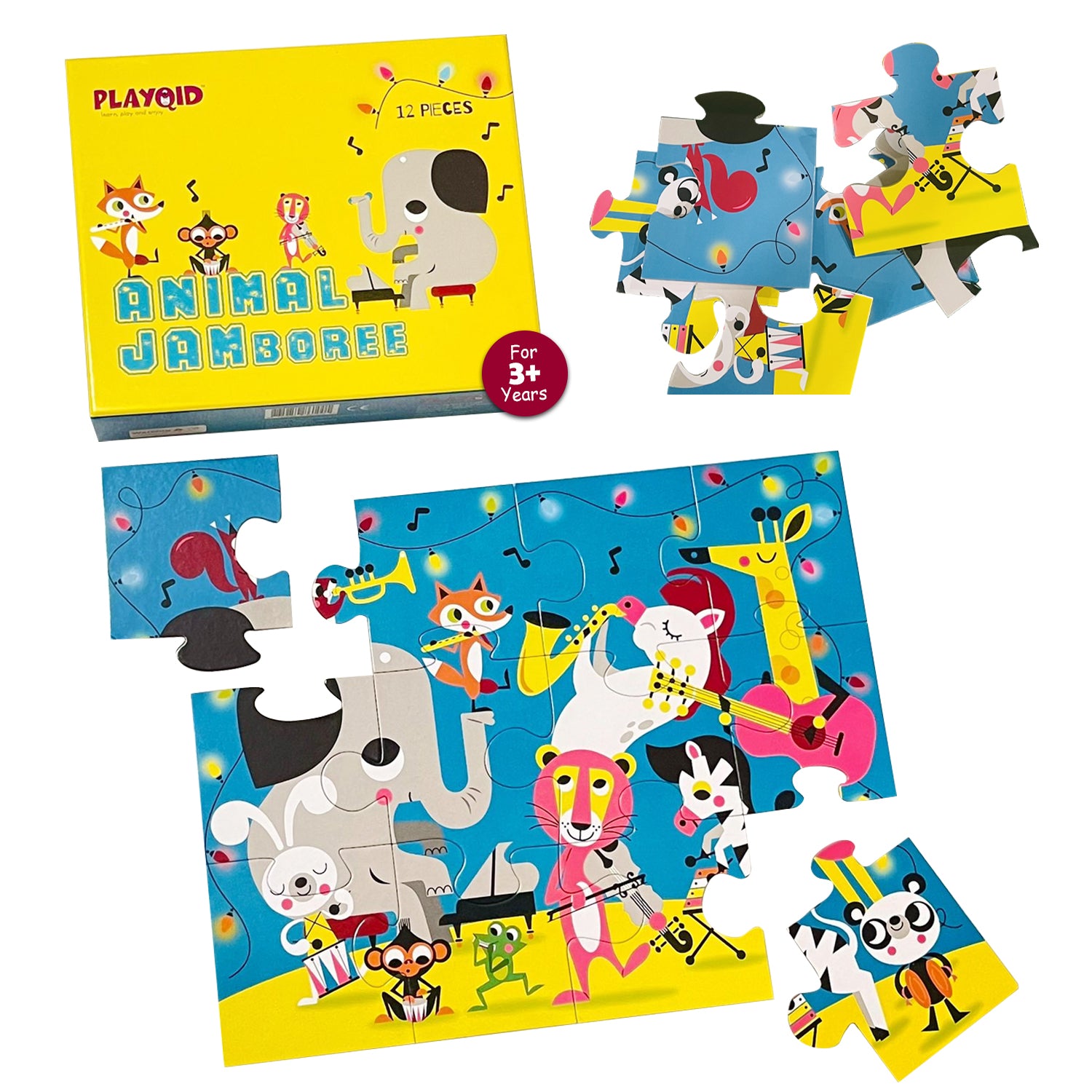 Animal Jamboree - 12 Piece Puzzles