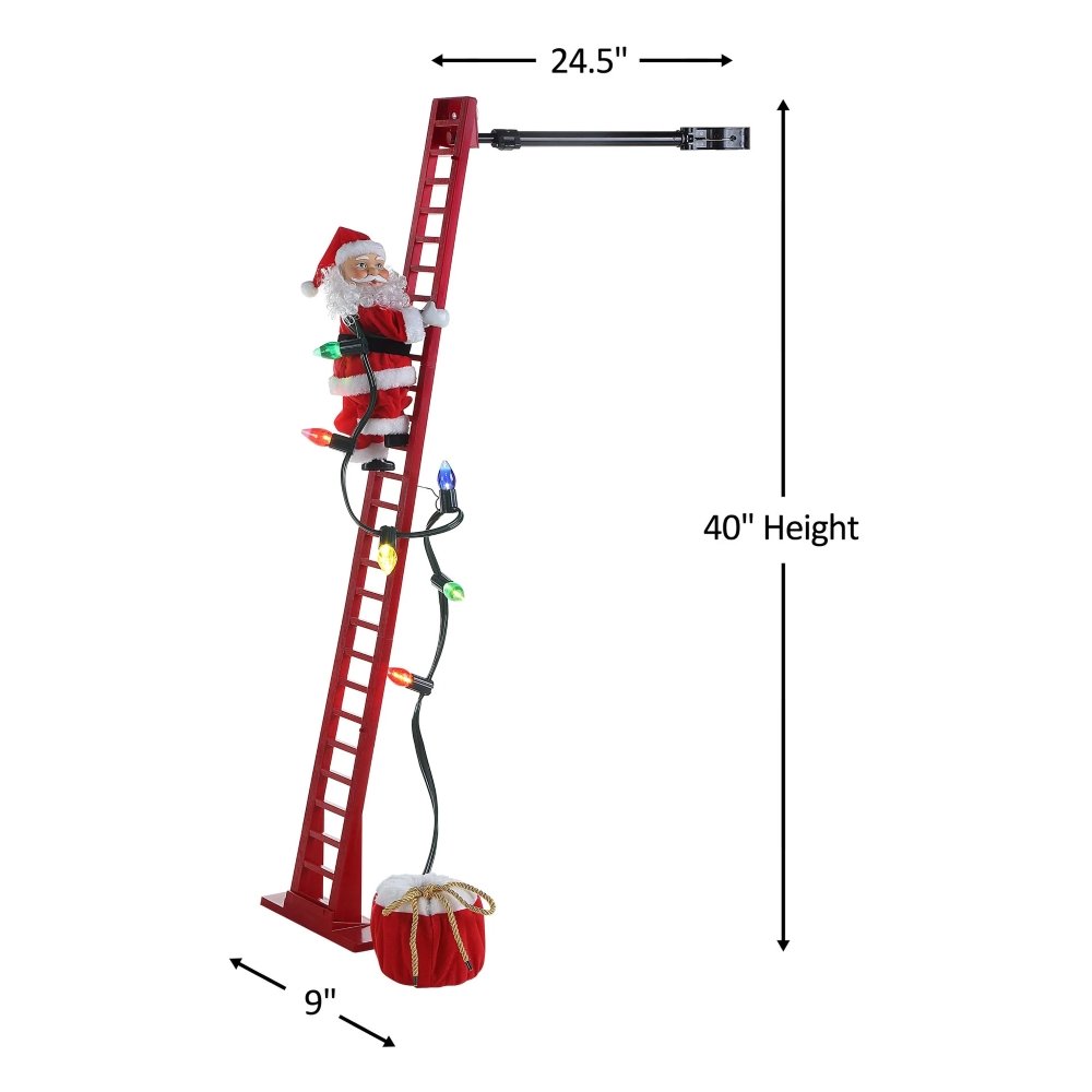 4 ft Tree Climbing Musical Santa