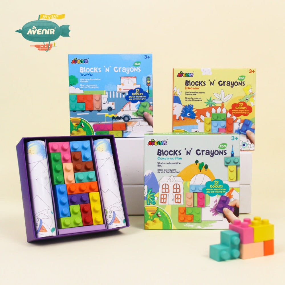 Avenir Block 'N' Crayons-Arts & Crafts-Avenir-Toycra