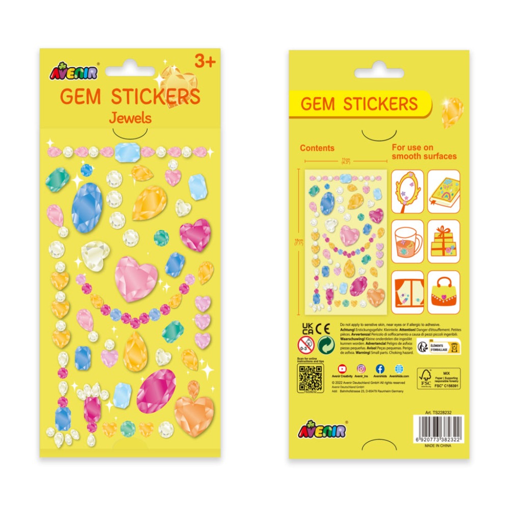 Avenir Gem Stickers-Arts & Crafts-Avenir-Toycra