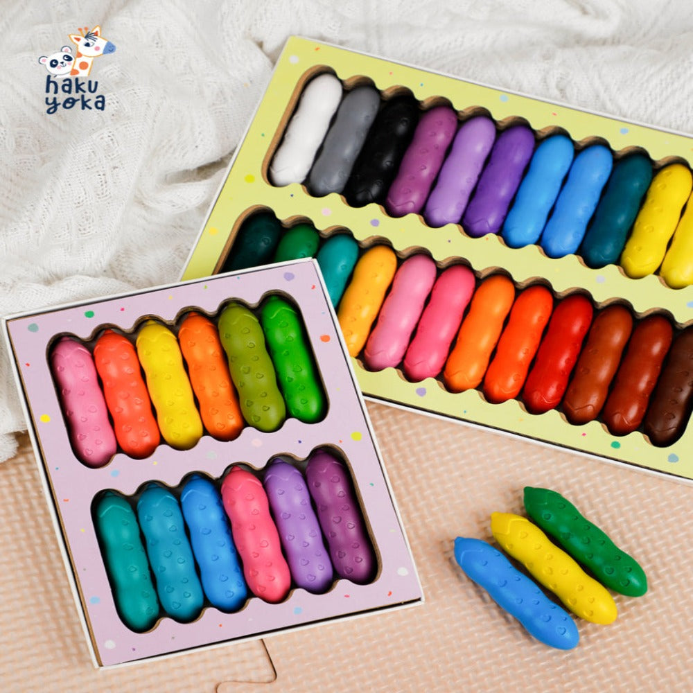 Avenir Happy Pea Pod Crayons-Arts & Crafts-Avenir-Toycra