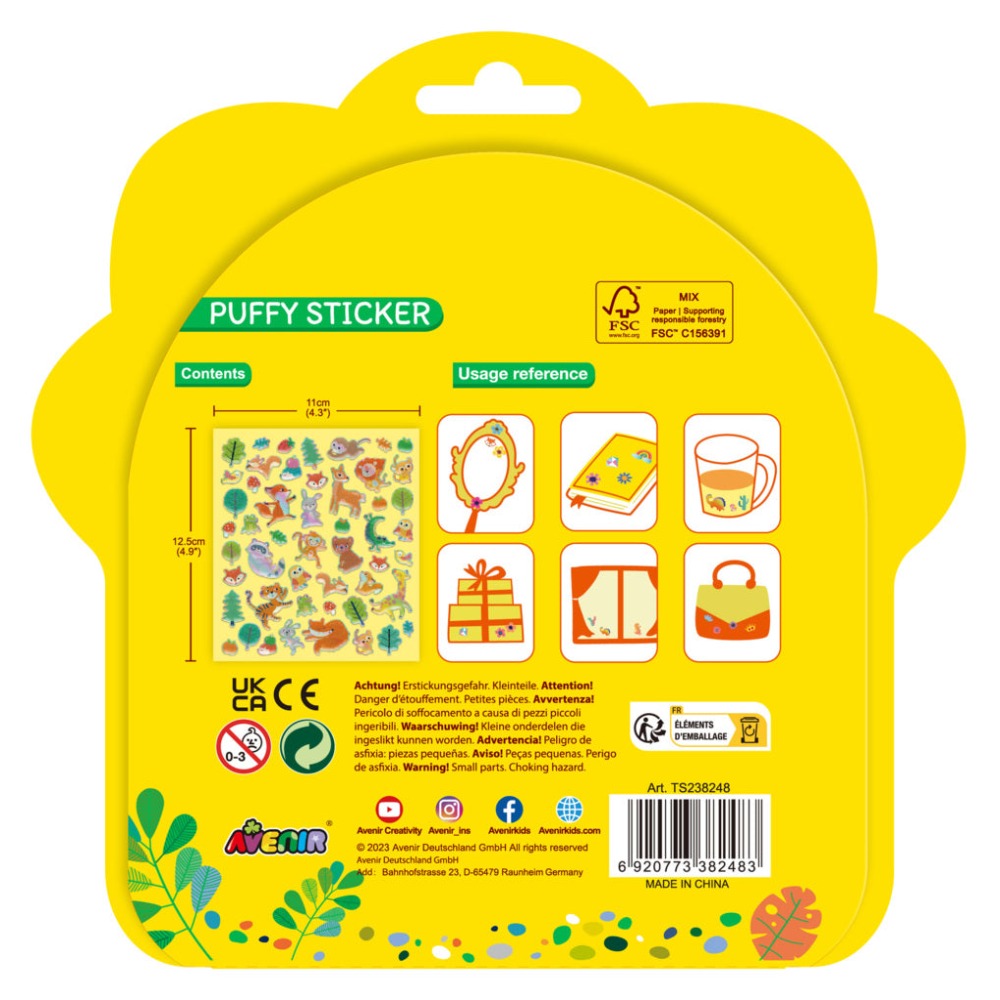 Avenir Puffy Stickers-Arts & Crafts-Avenir-Toycra