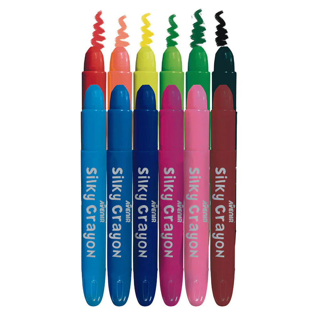 Avenir Silky Crayon -12 Colours-Arts & Crafts-Avenir-Toycra