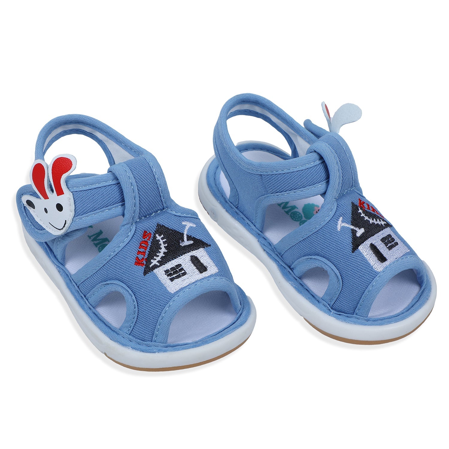 Baby Moo My Pet's House Chu-Chu Sound Breathable Anti-Skid Sandals - Blue - Baby Moo