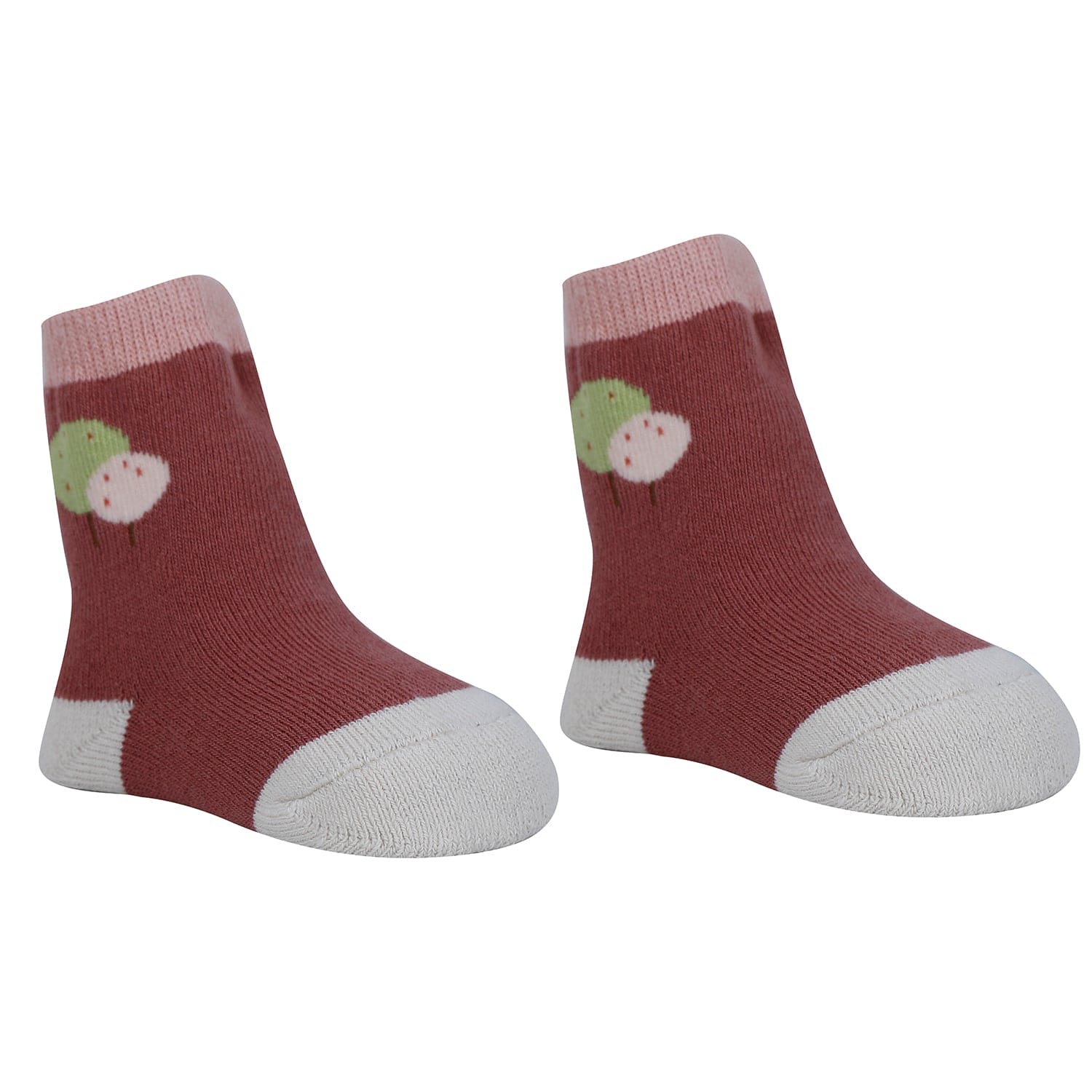 Baby Moo Nature Print Soft Socks Pack of 4 - Red, White