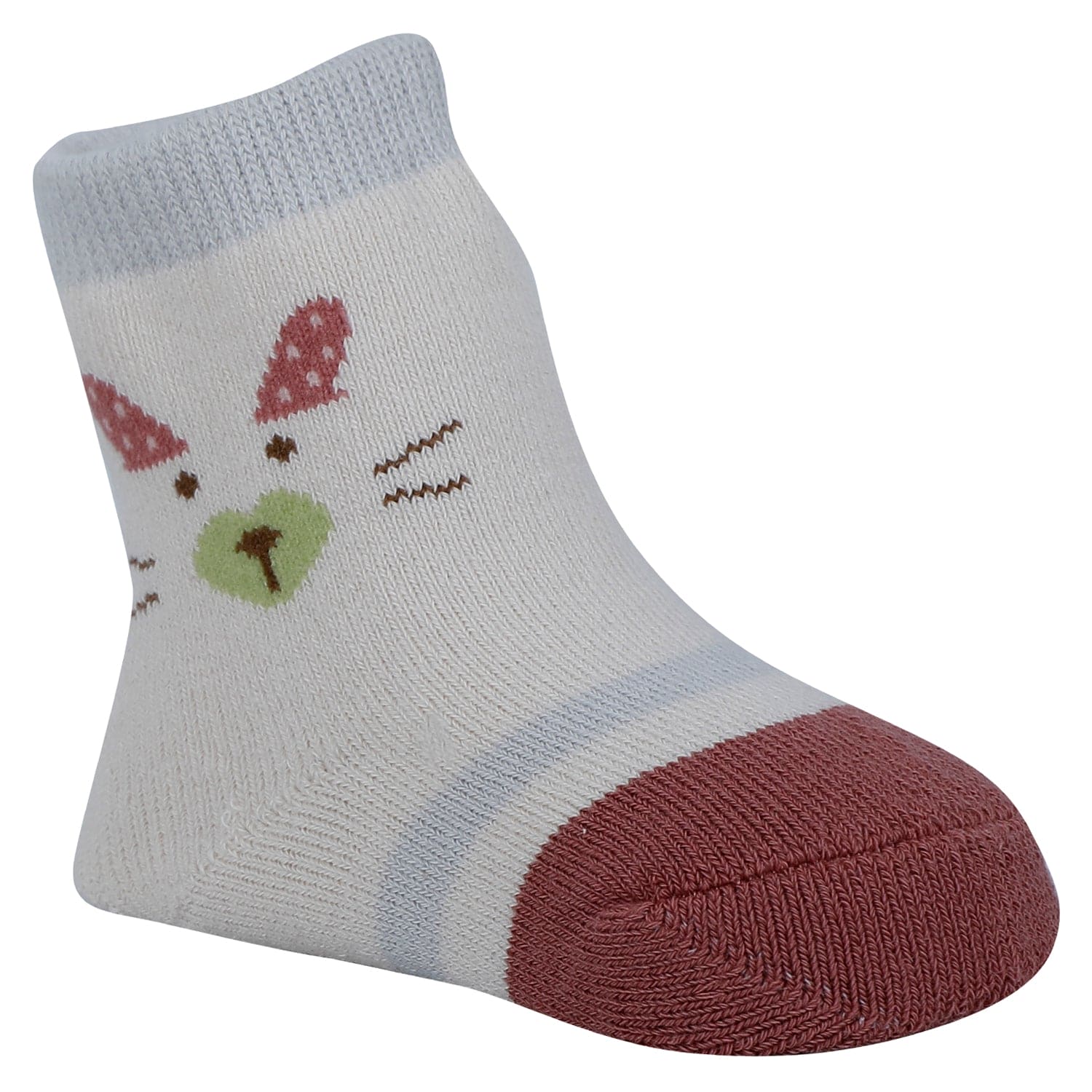 Baby Moo Nature Print Soft Socks Pack of 4 - Red, White