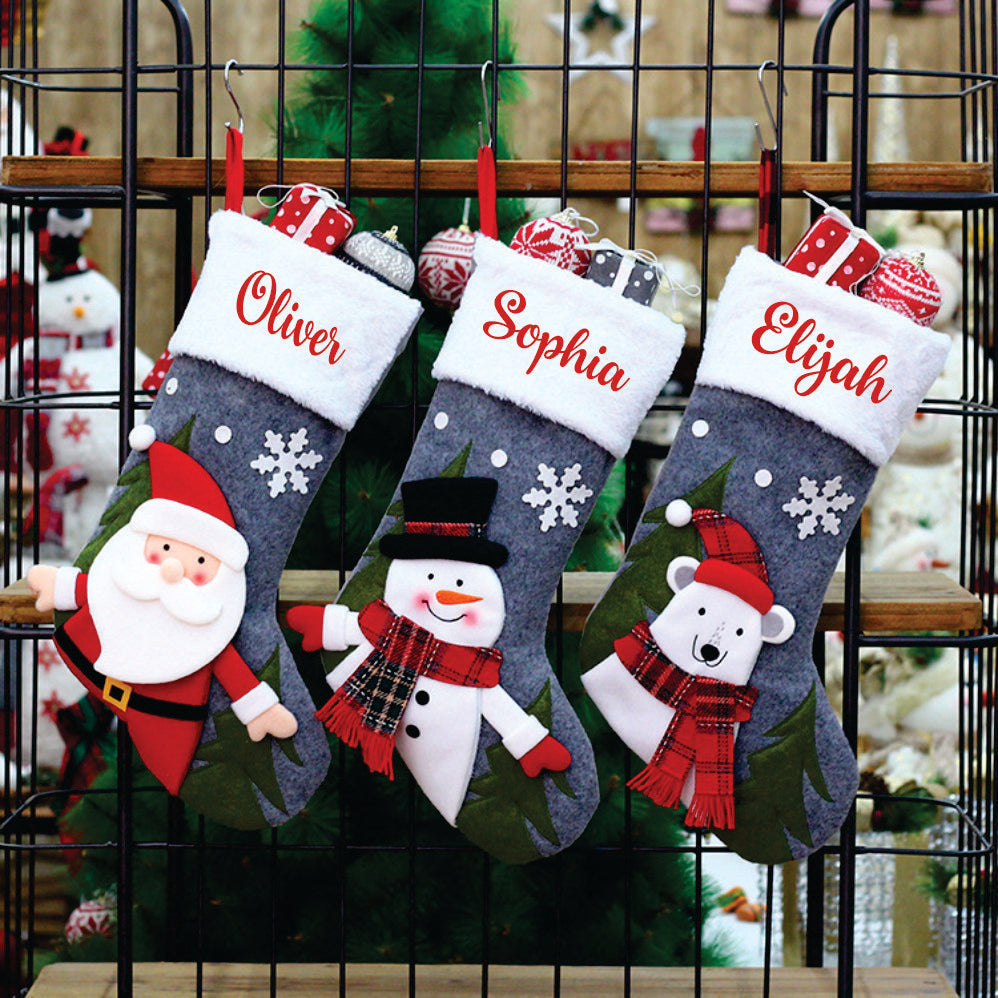 Babble Wrap Winter Wonderland Stockings- Snowy Snowman