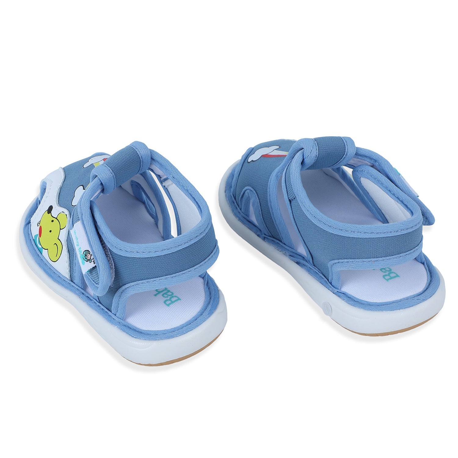 Baby Moo Rainbow Chu-Chu Sound Breathable Anti-Skid Sandals - Blue - Baby Moo